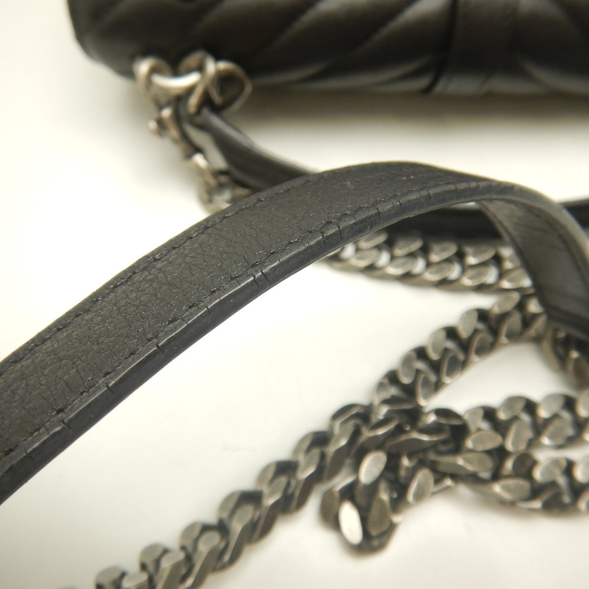 Yves Saint Laurent Black Leather School Bag Shoulder Bag (Pre-Owned)