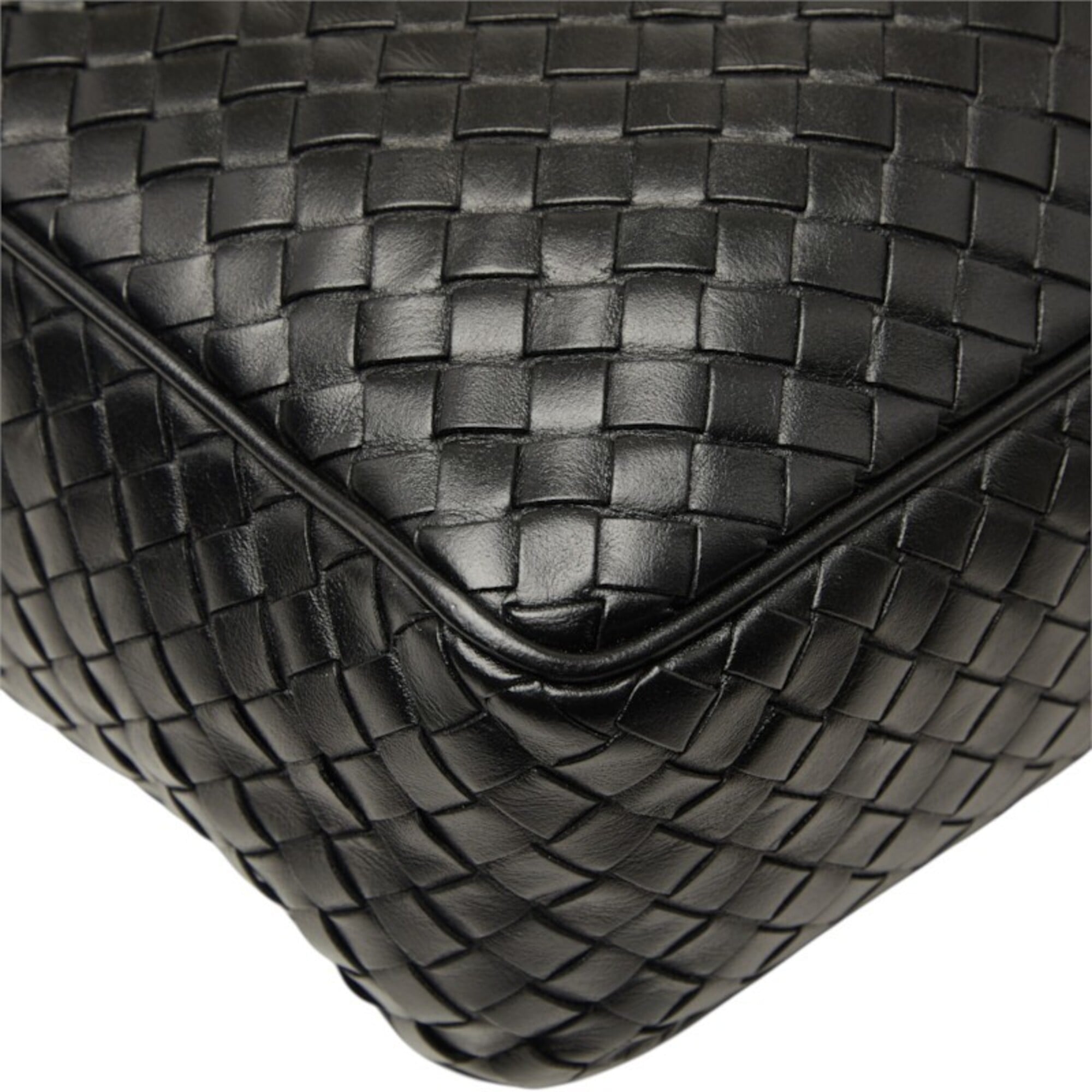Bottega Veneta Black Leather Shoulder Bag (Pre-Owned)