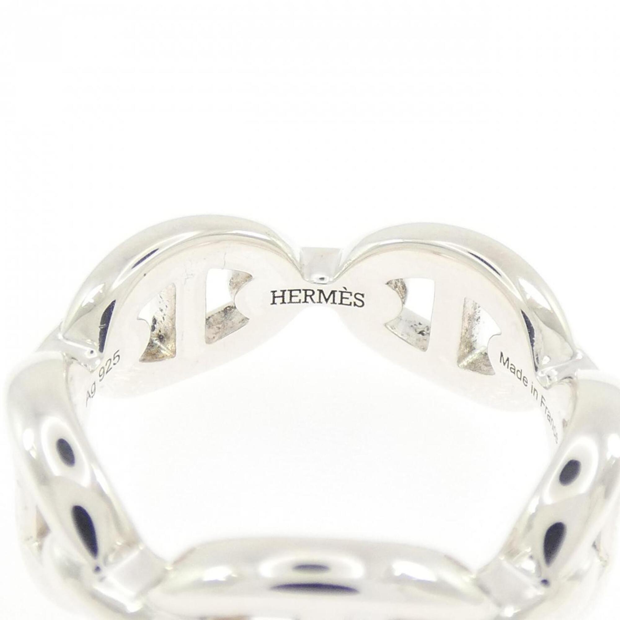 Hermes Silver 925 Band Ring (Pre-Owned)