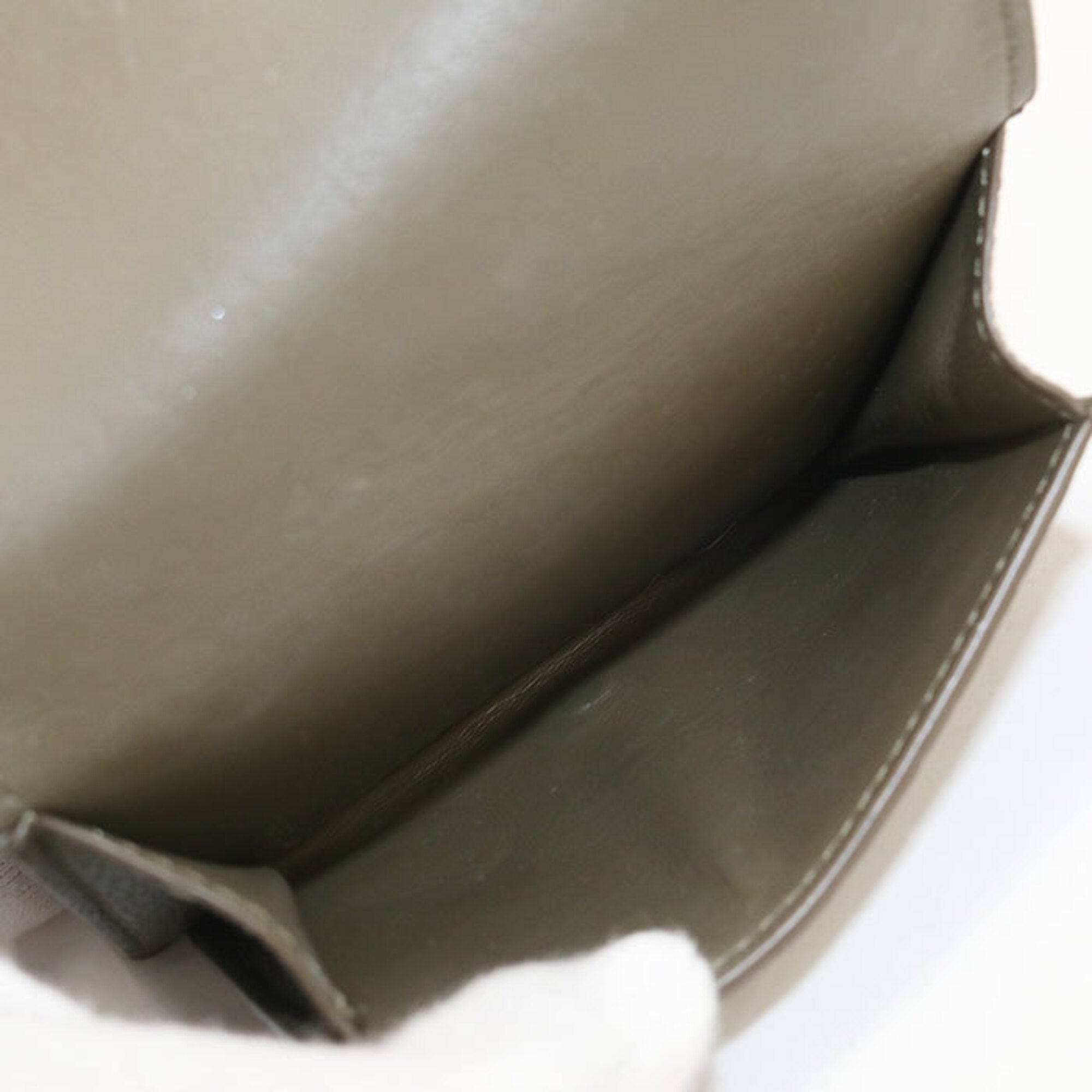 Loewe Khaki Leather Wallet (Tri-Fold) (Pre-Owned)