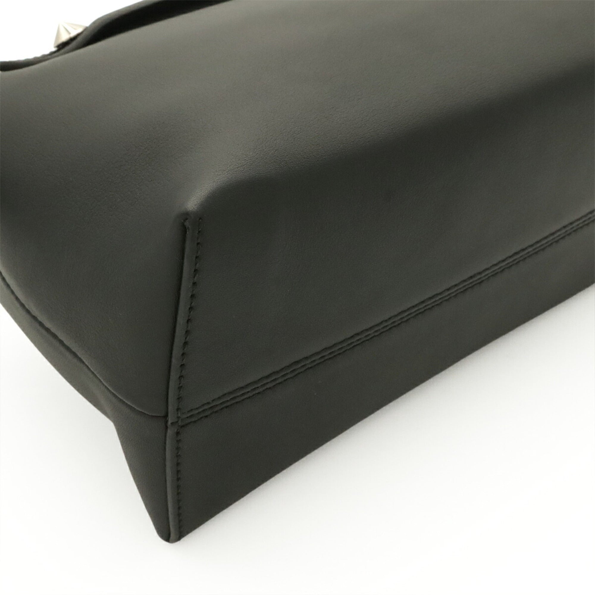 Fendi Black Leather Handbag Shoulder Bag (Pre-Owned)