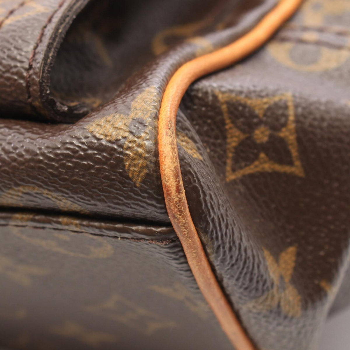 Louis Vuitton Brown Monogram Coated Canvas Leather Handbag (Pre-Owned)