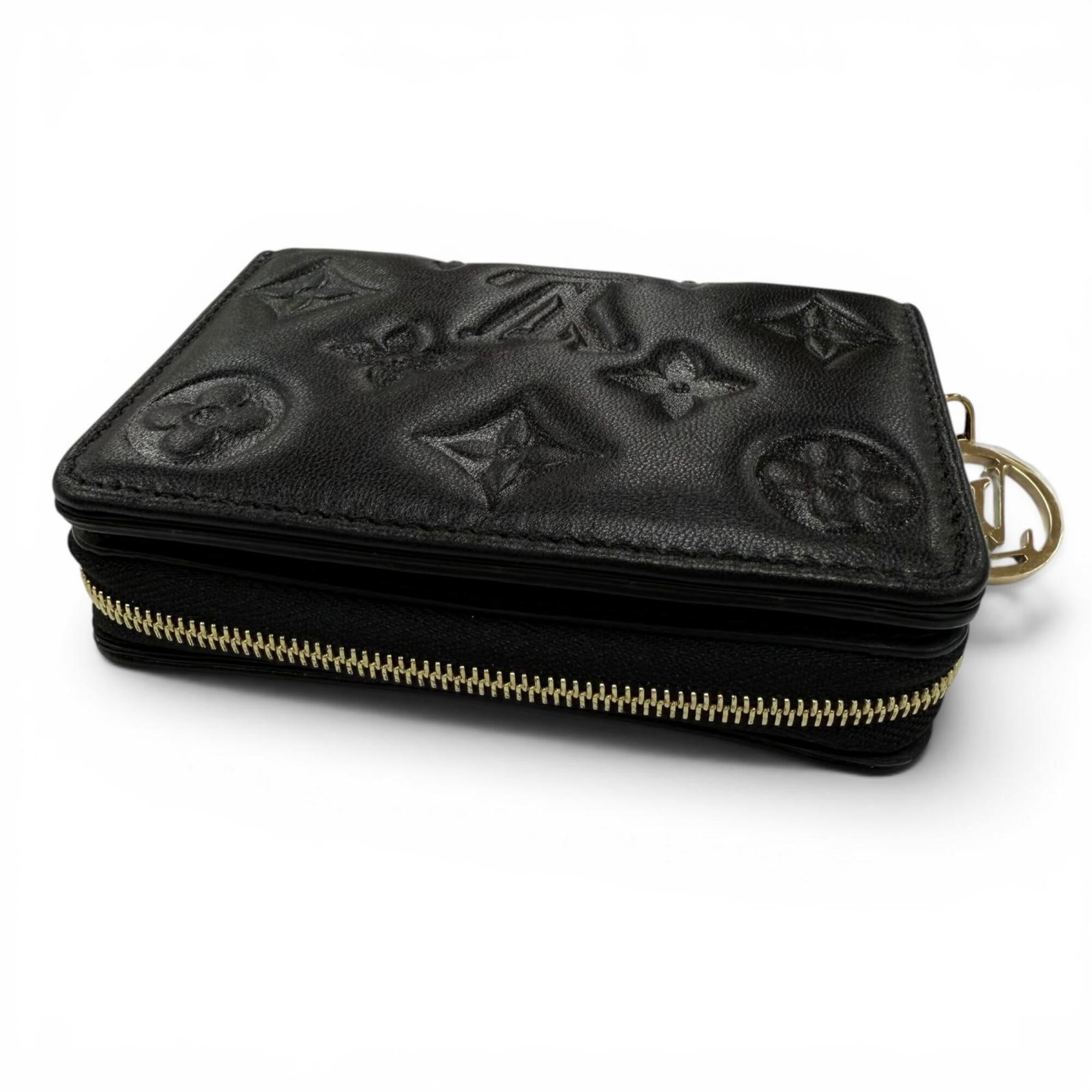 Louis Vuitton Black Leather Wallet (Bi-Fold) (Pre-Owned)