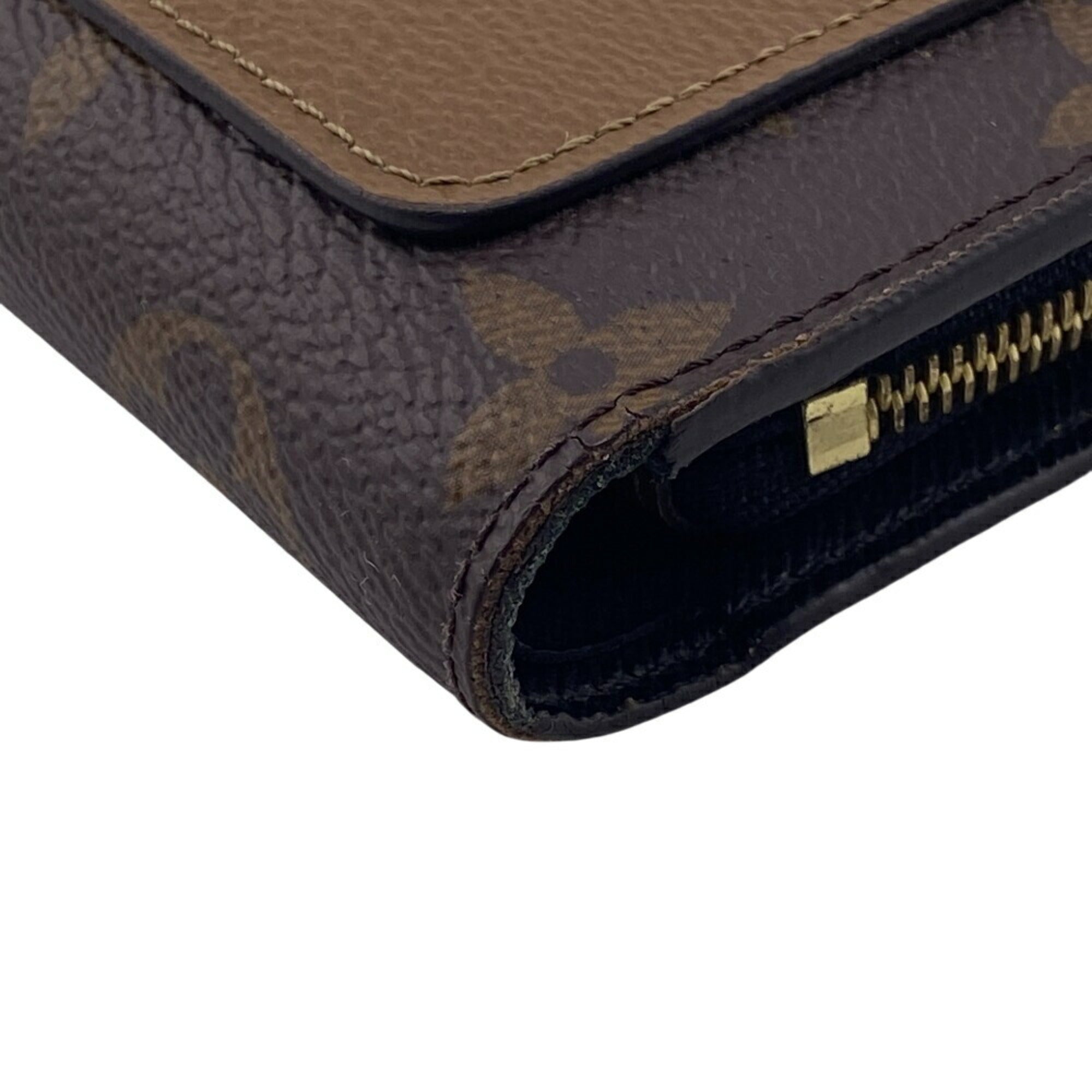 Louis Vuitton Brown Leather Wallet (Bi-Fold) (Pre-Owned)