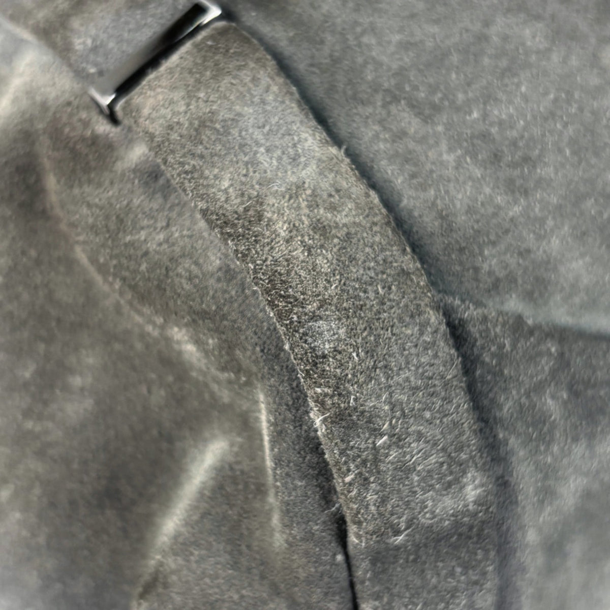 Celine Gray Suede Leather Shoulder Bag (Pre-Owned)