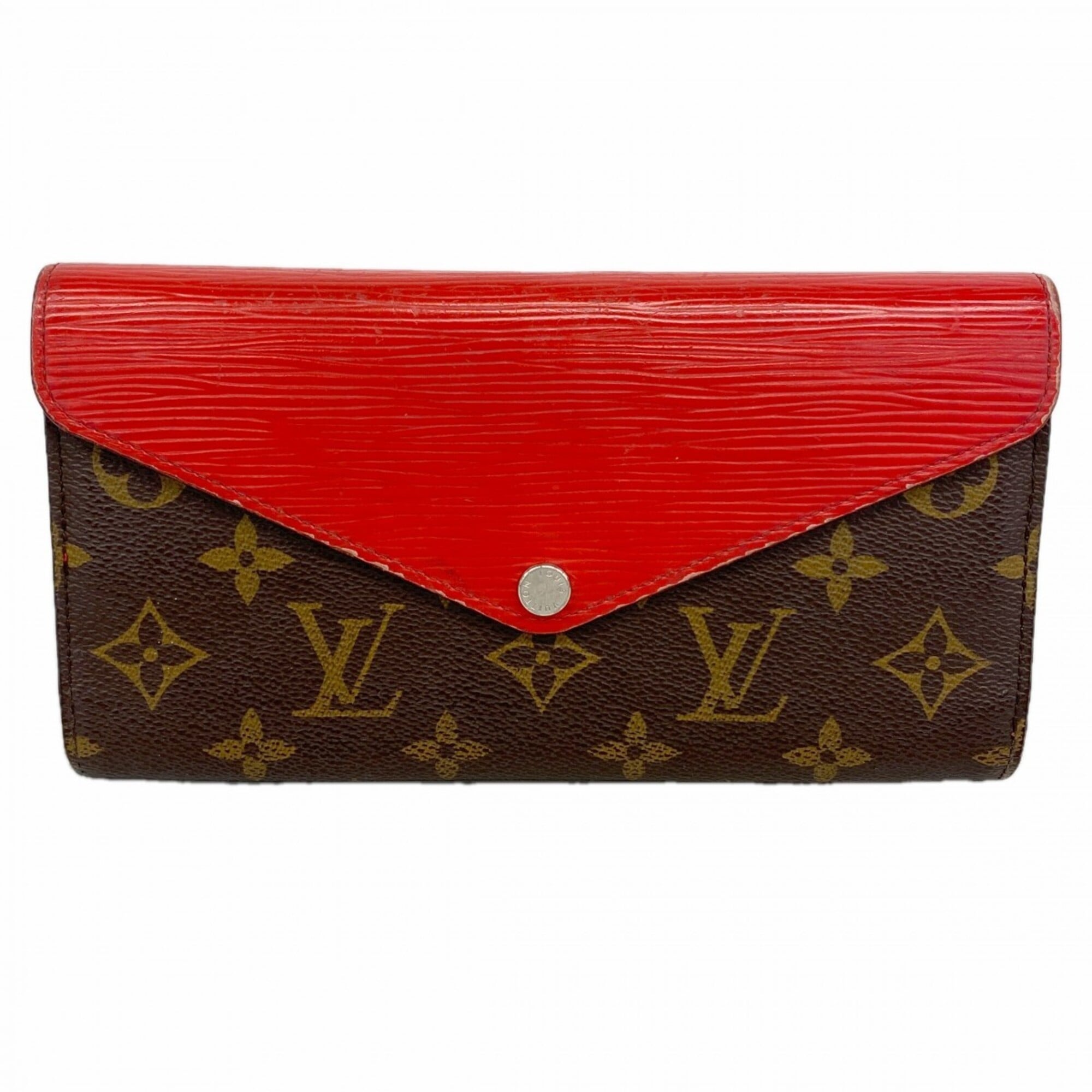 Louis Vuitton Brown Coquelicots Long Wallet (Tri-Fold) (Pre-Owned)