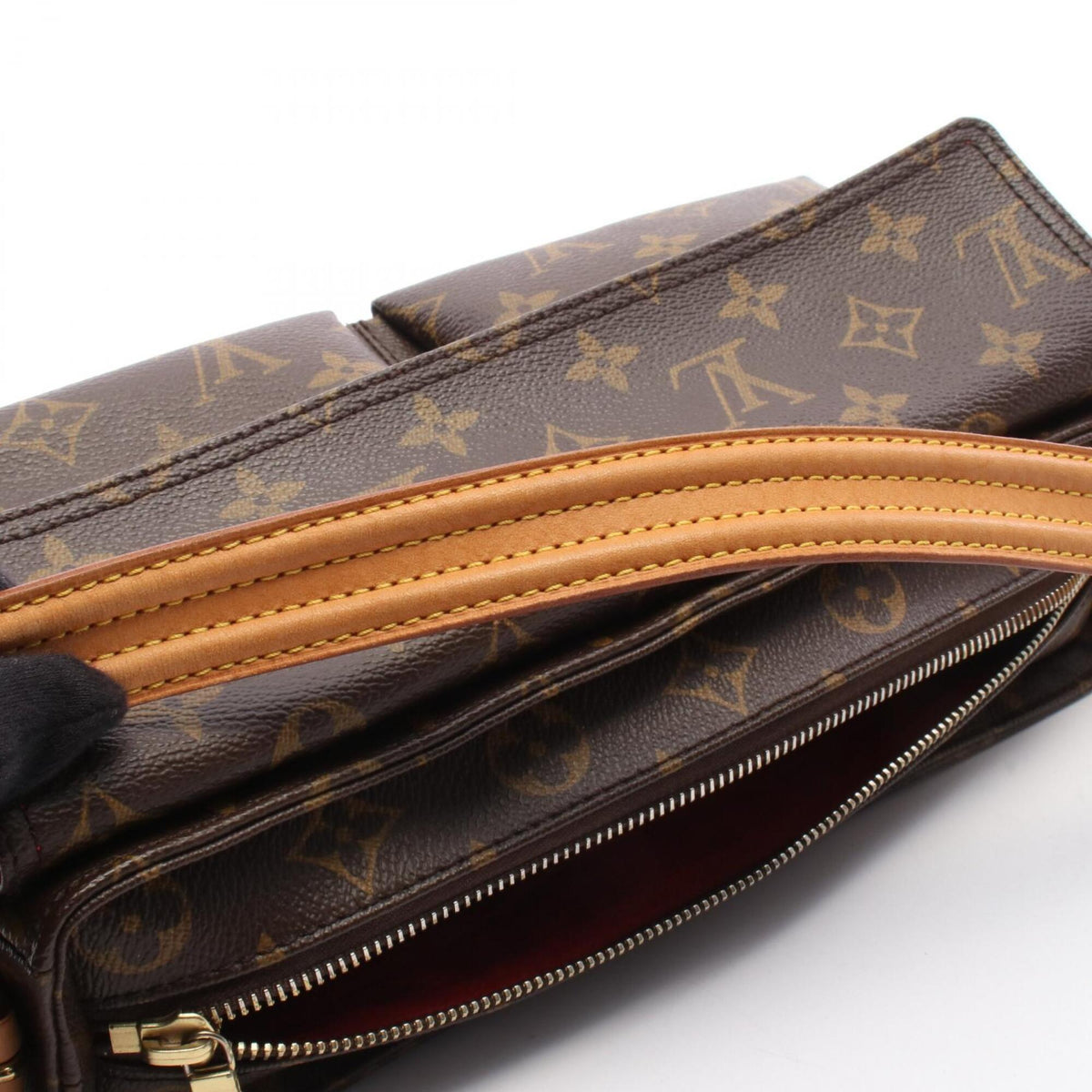 Louis Vuitton Brown Pvc Leather Handbag Shoulder Bag (Pre-Owned)