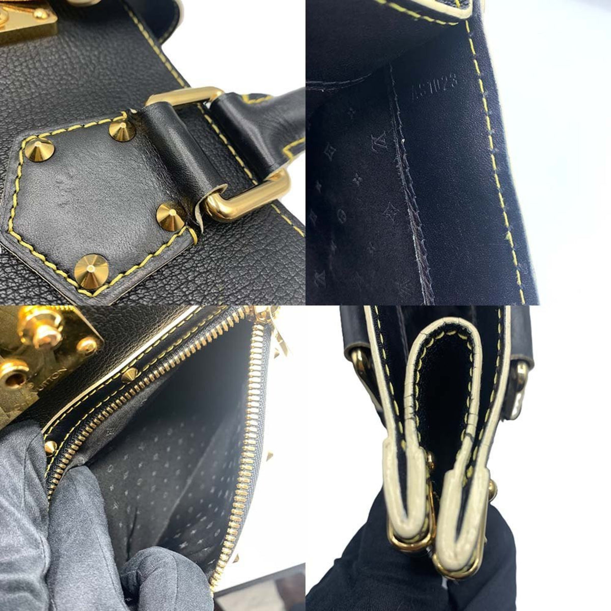 Louis Vuitton Black Suhali Leather Handbag Tote Bag (Pre-Owned)