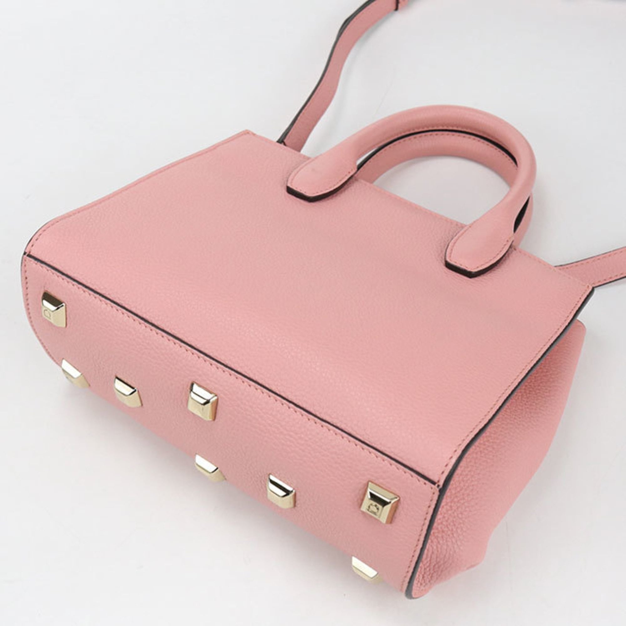 Salvatore Ferragamo Gancini Pink Leather Tote Bag (Pre-Owned)