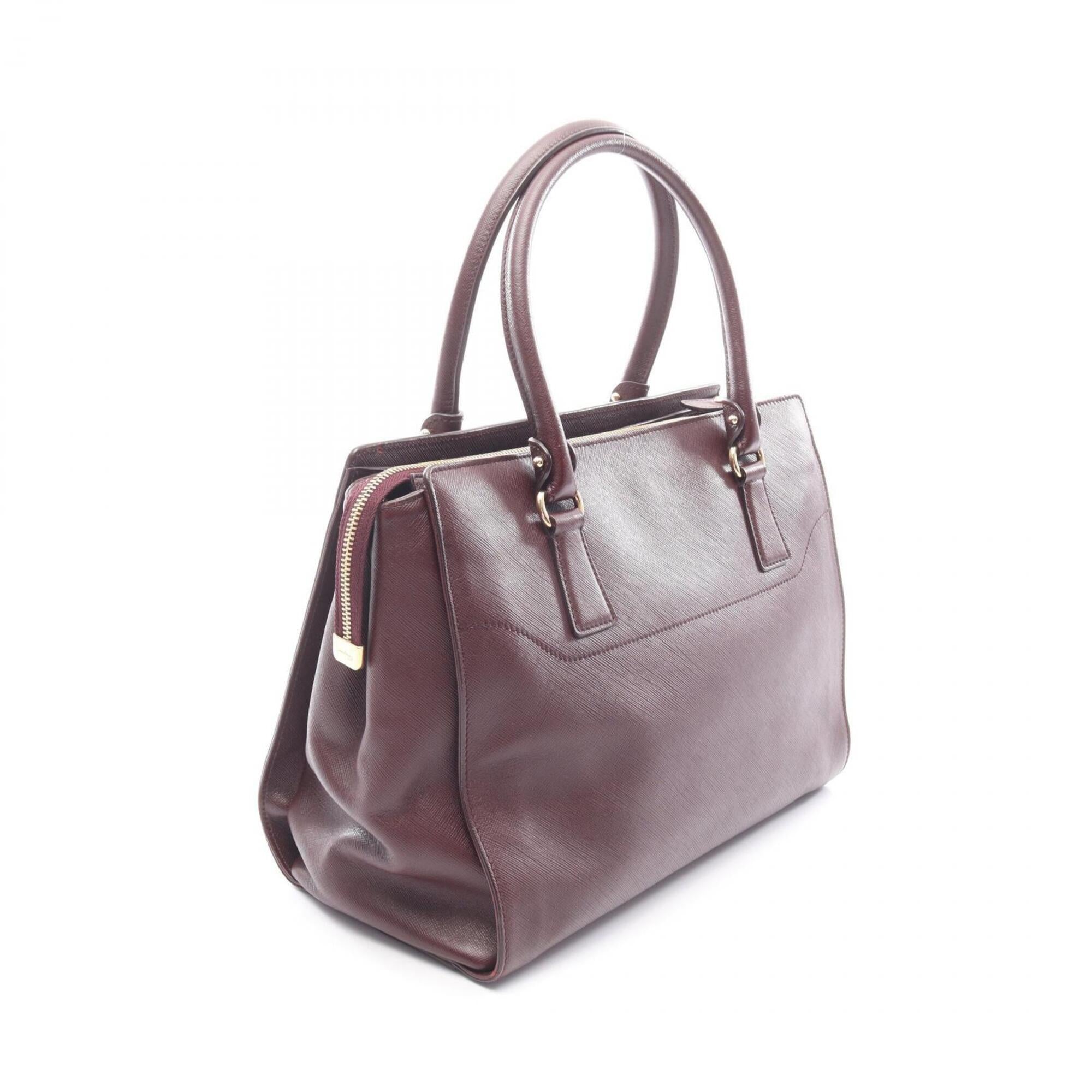 Salvatore Ferragamo Bordeaux Leather Handbag (Pre-Owned)