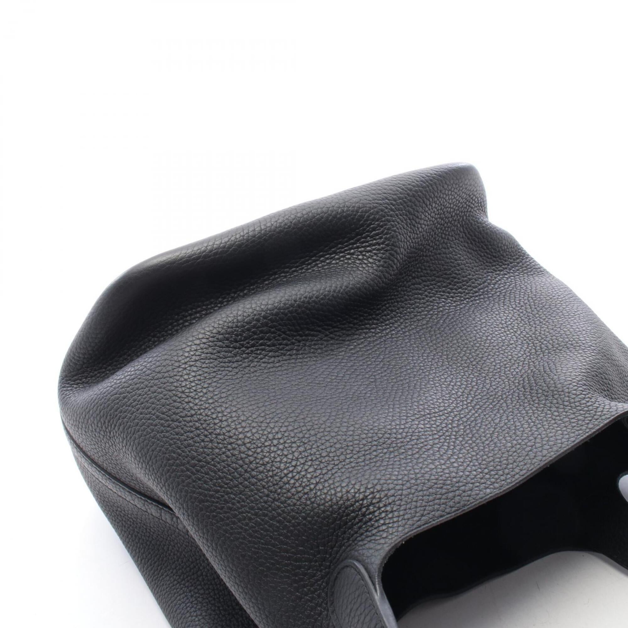 Hermes Black Taurillon Clemence Leather Handbag (Pre-Owned)