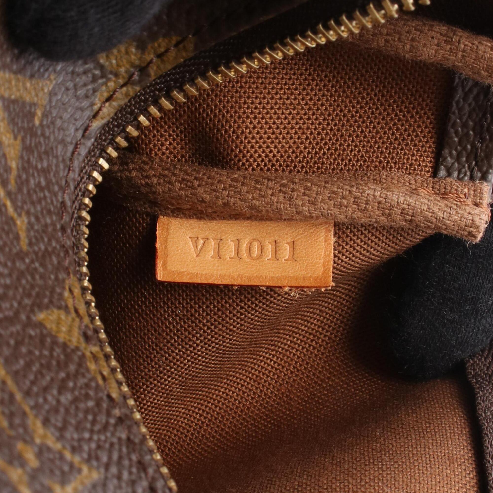 Louis Vuitton Monogram Brown Coated Canvas Leather Handbag (Pre-Owned)