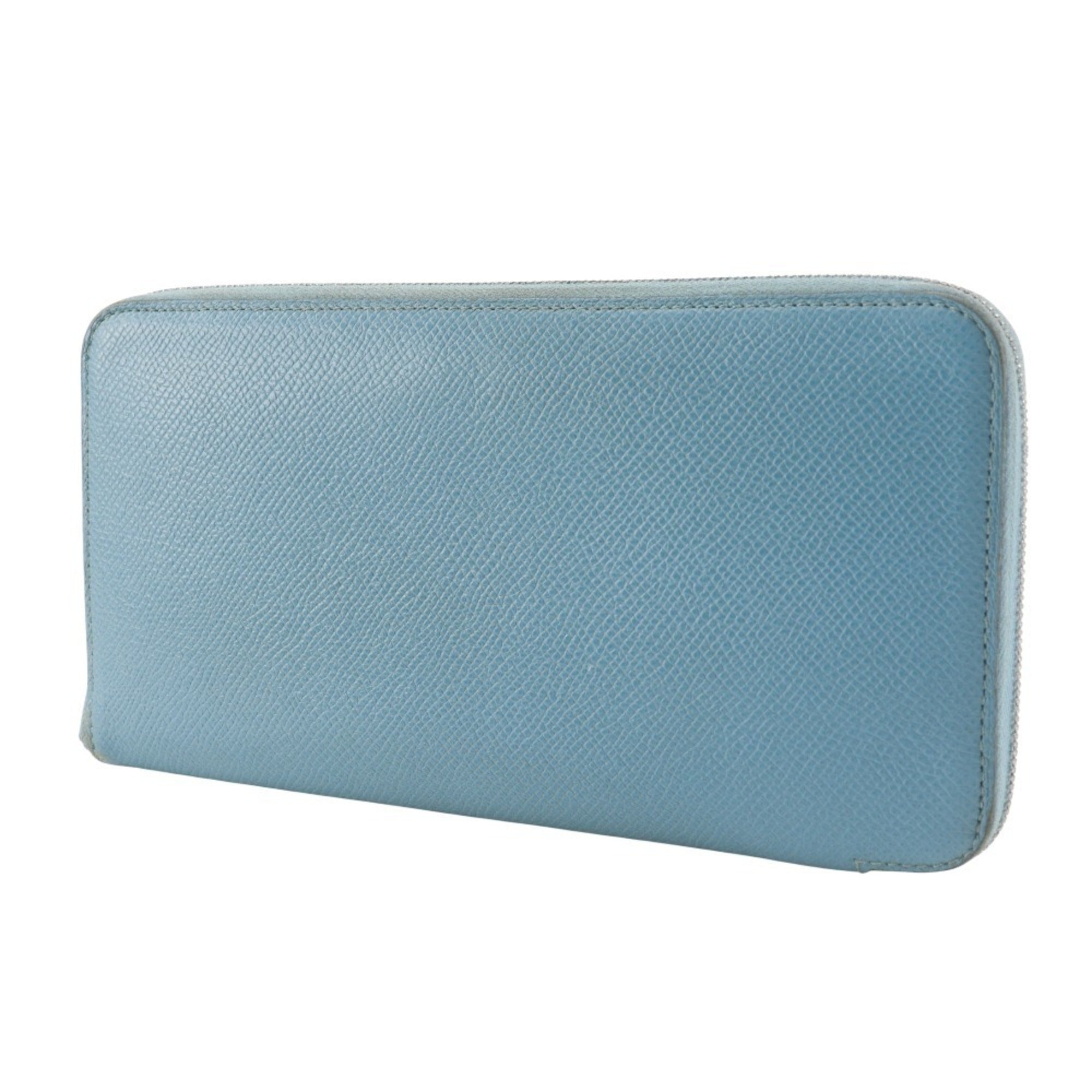 Hermes Light Blue Epsom Leather Long Wallet (Bi-Fold) (Pre-Owned)