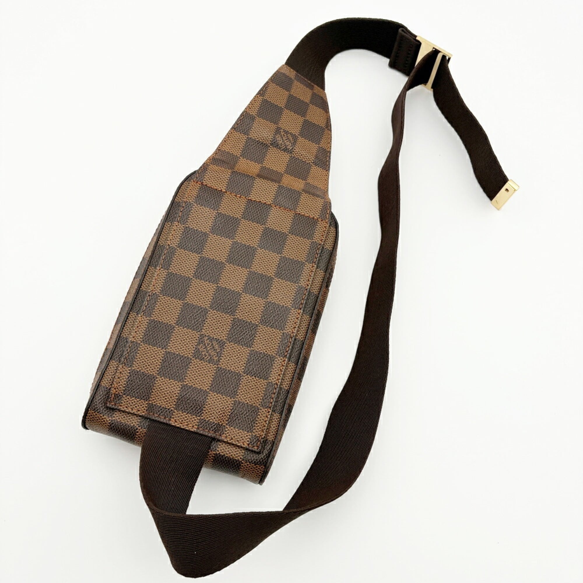 Louis Vuitton Damier Canvas Ebene Pvc Canvas Pouch Sling Bag (Pre-Owned)