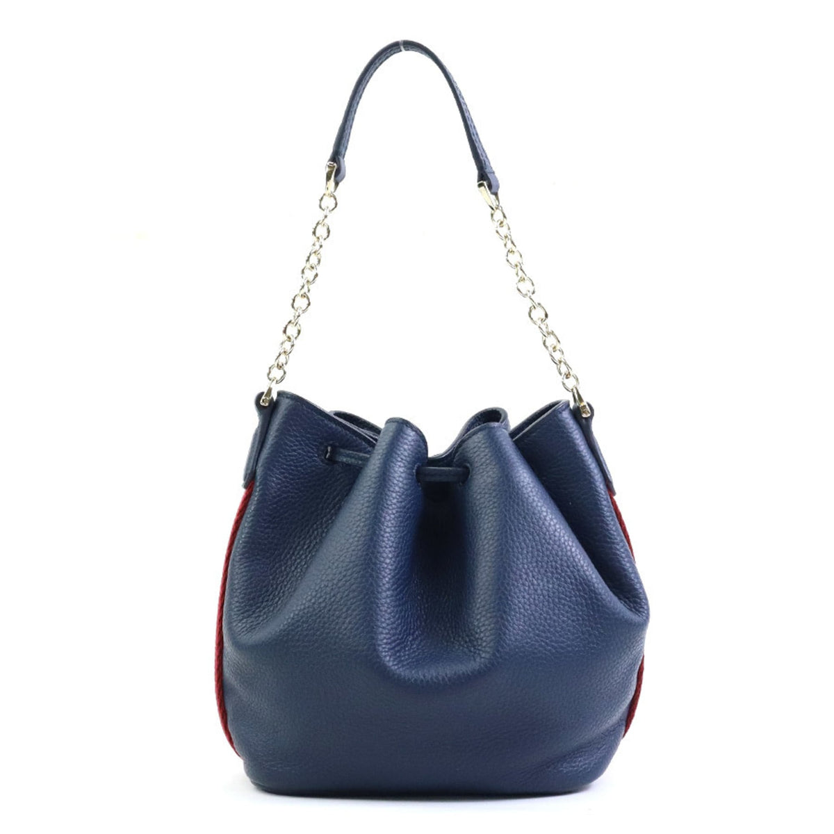 Bally Navy Leather Handbag Shoulder Bag (Pre-Owned)