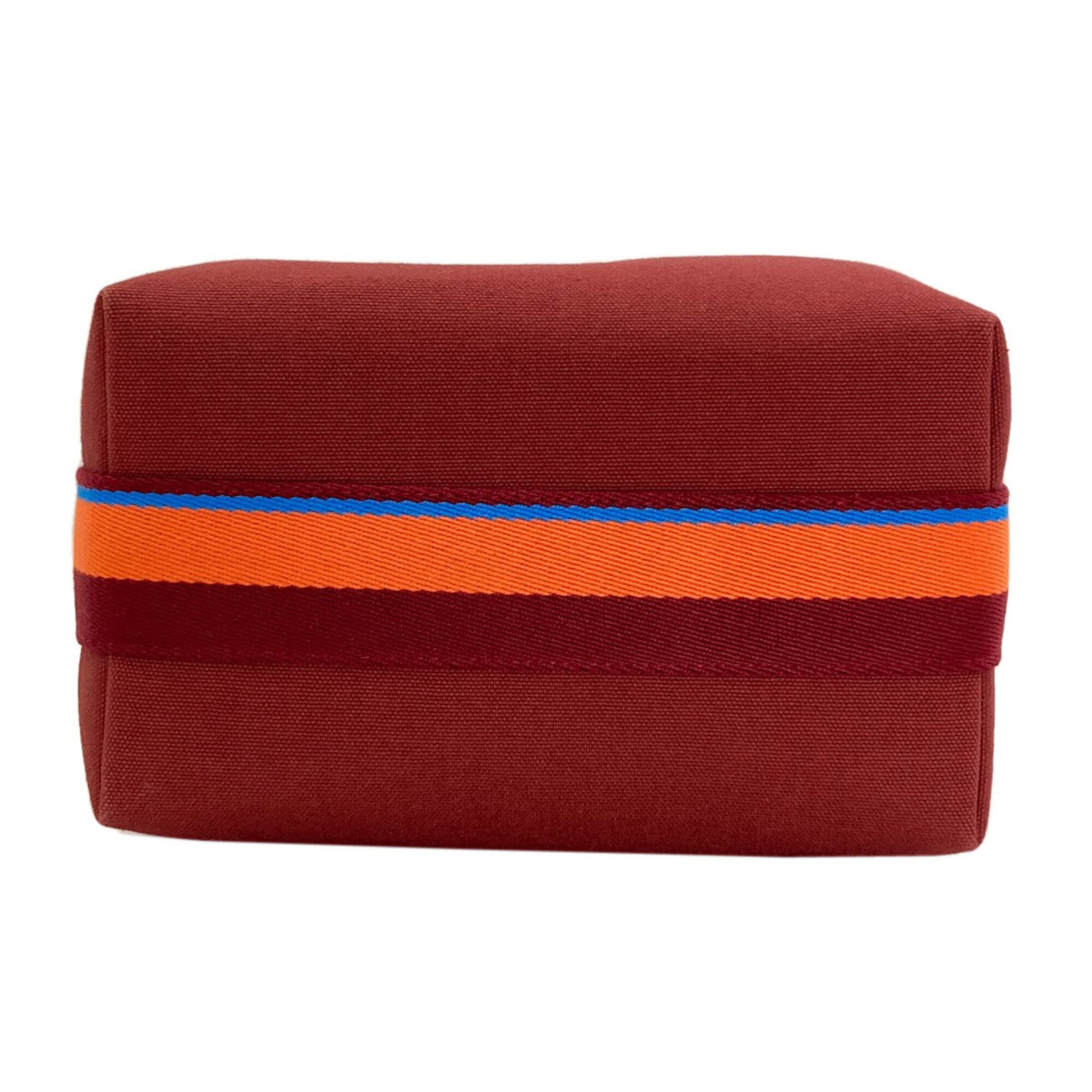Hermes Red Color Canvas Handbag (Pre-Owned)