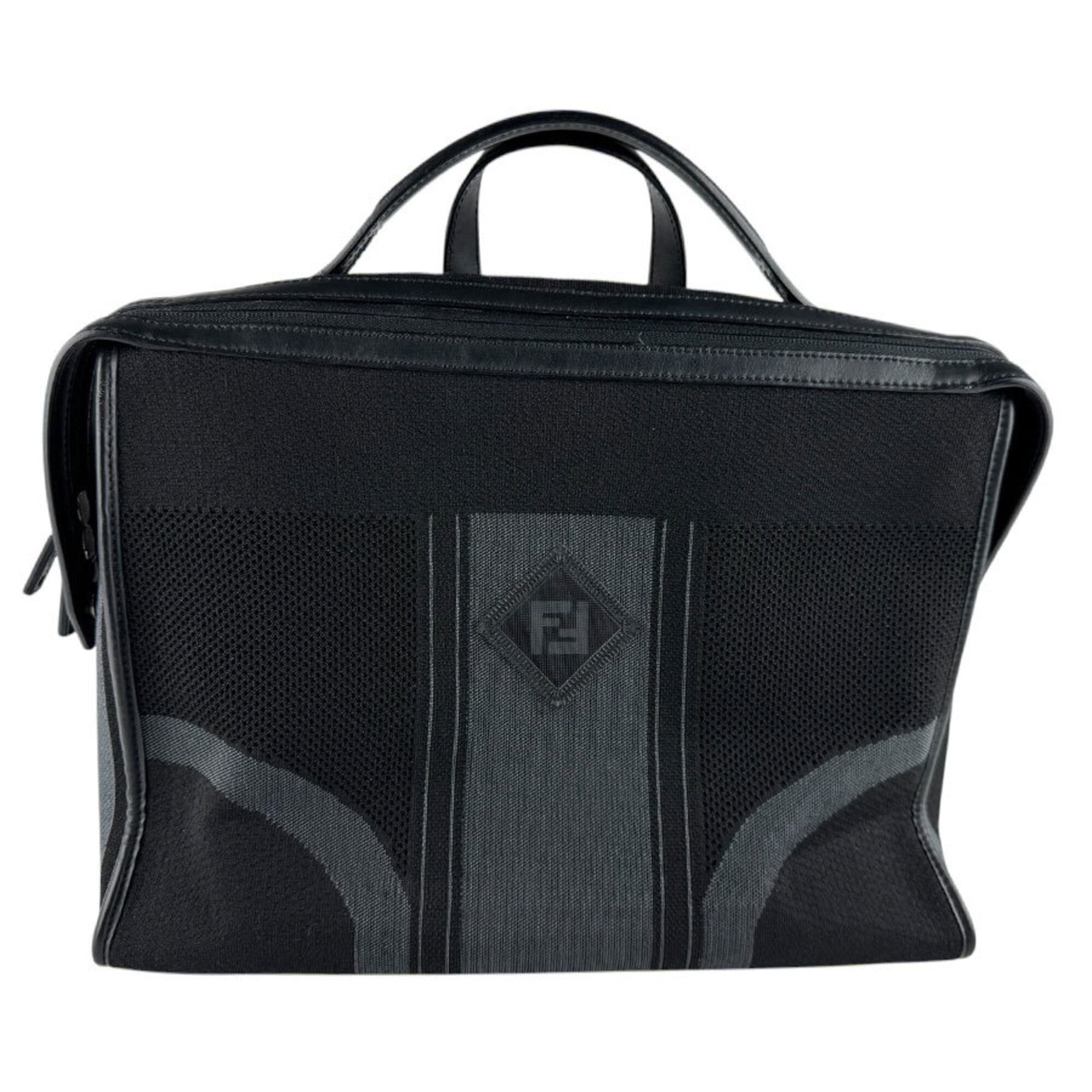 Fendi Black Nylon Leather Handbag (Pre-Owned)