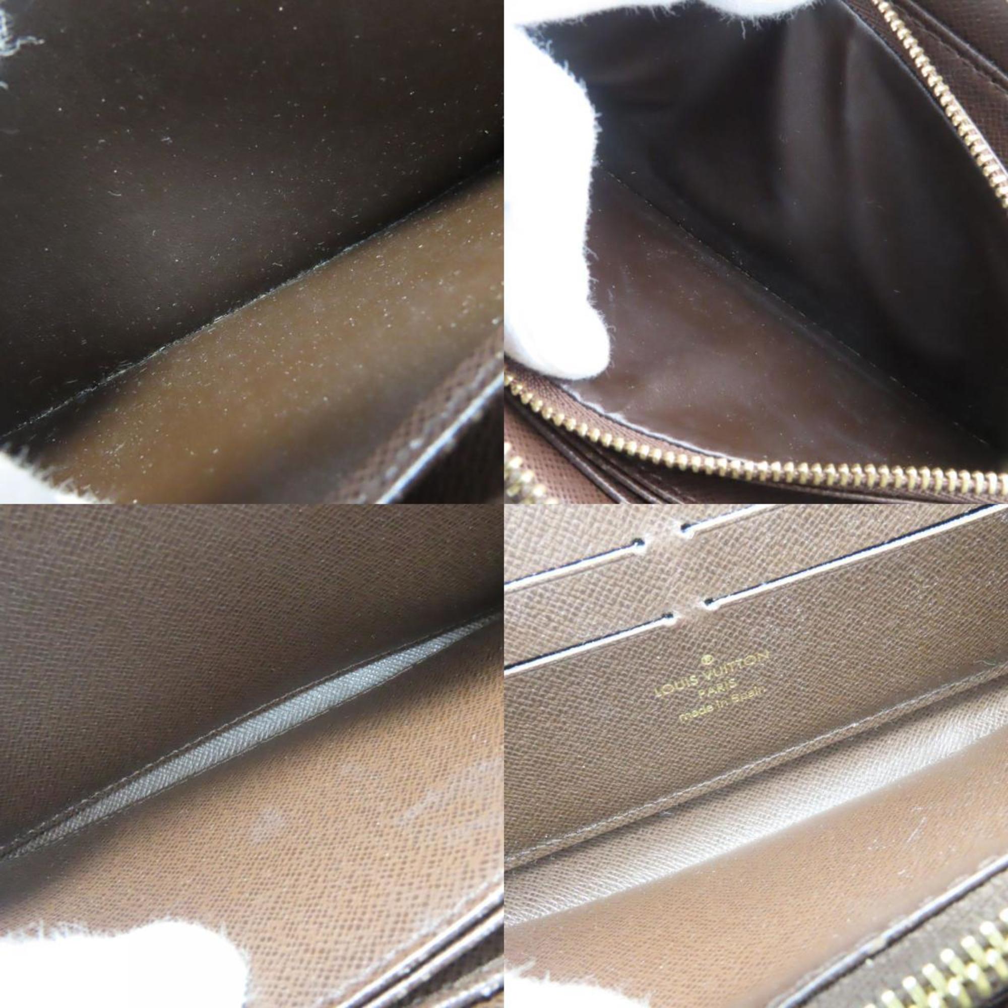 Louis Vuitton Brown Ebene Monogram Mini Lin Long Wallet (Bi-Fold) (Pre-Owned)