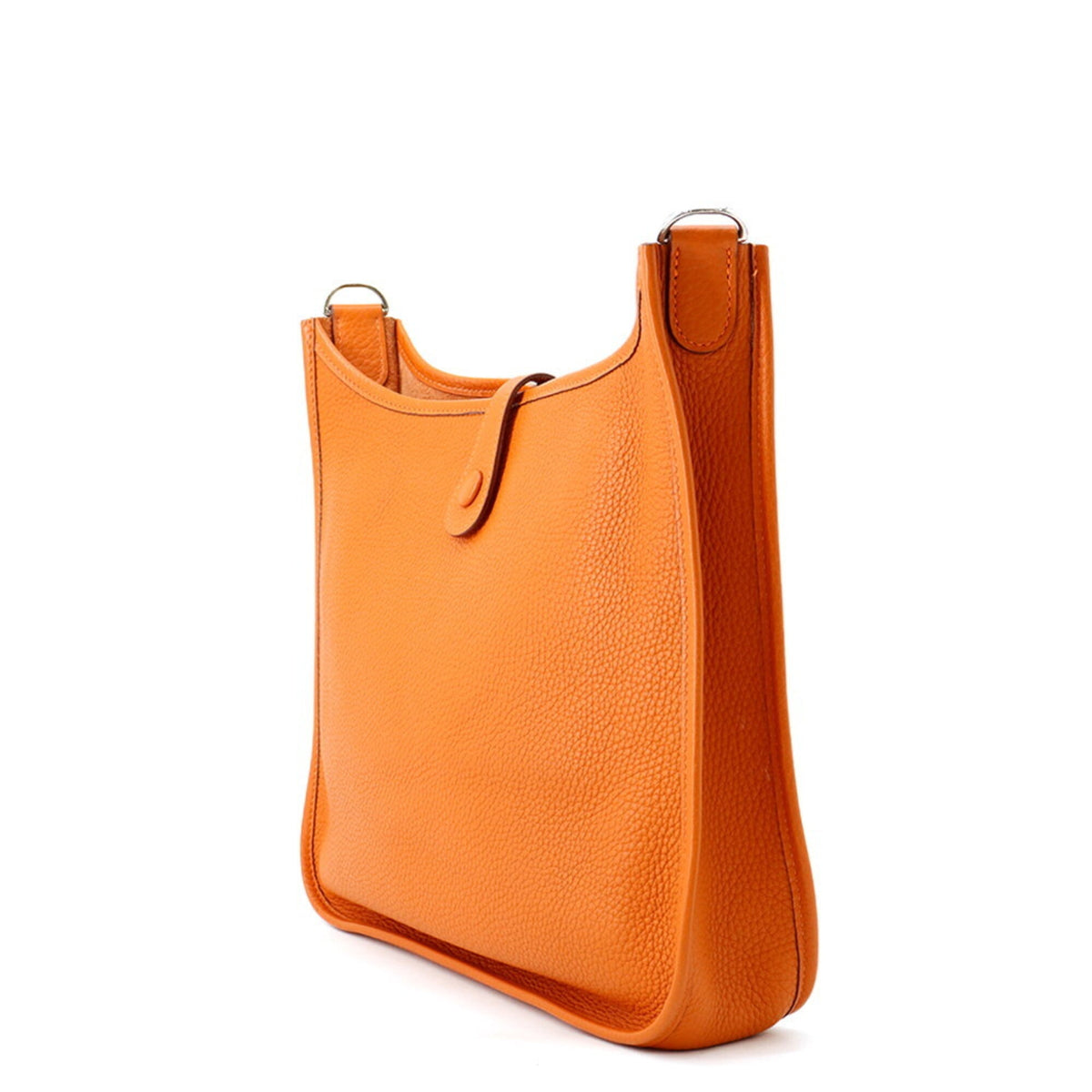 Hermes Evelyne Orange Taurillon Clemence Leather Handbag Shoulder Bag (Pre-Owned)