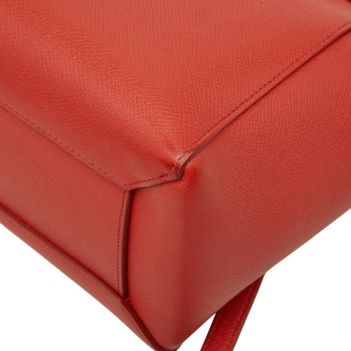 Celine Orange Leather Handbag Shoulder Bag (Pre-Owned)