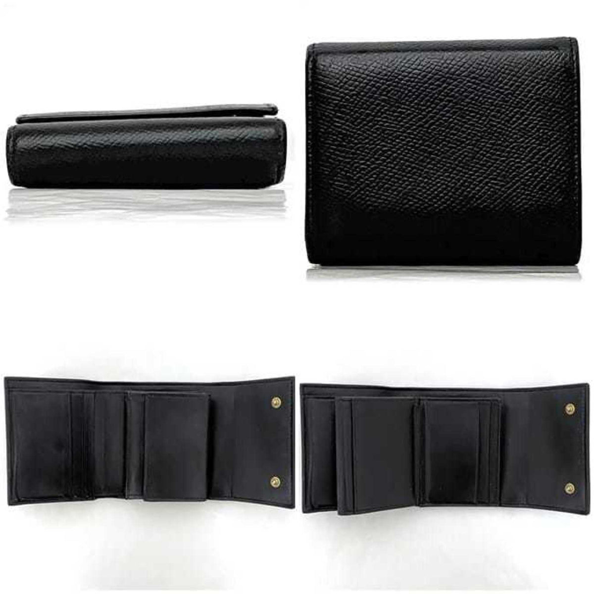 Celine Black Leather Wallet (Tri-Fold) (Pre-Owned)