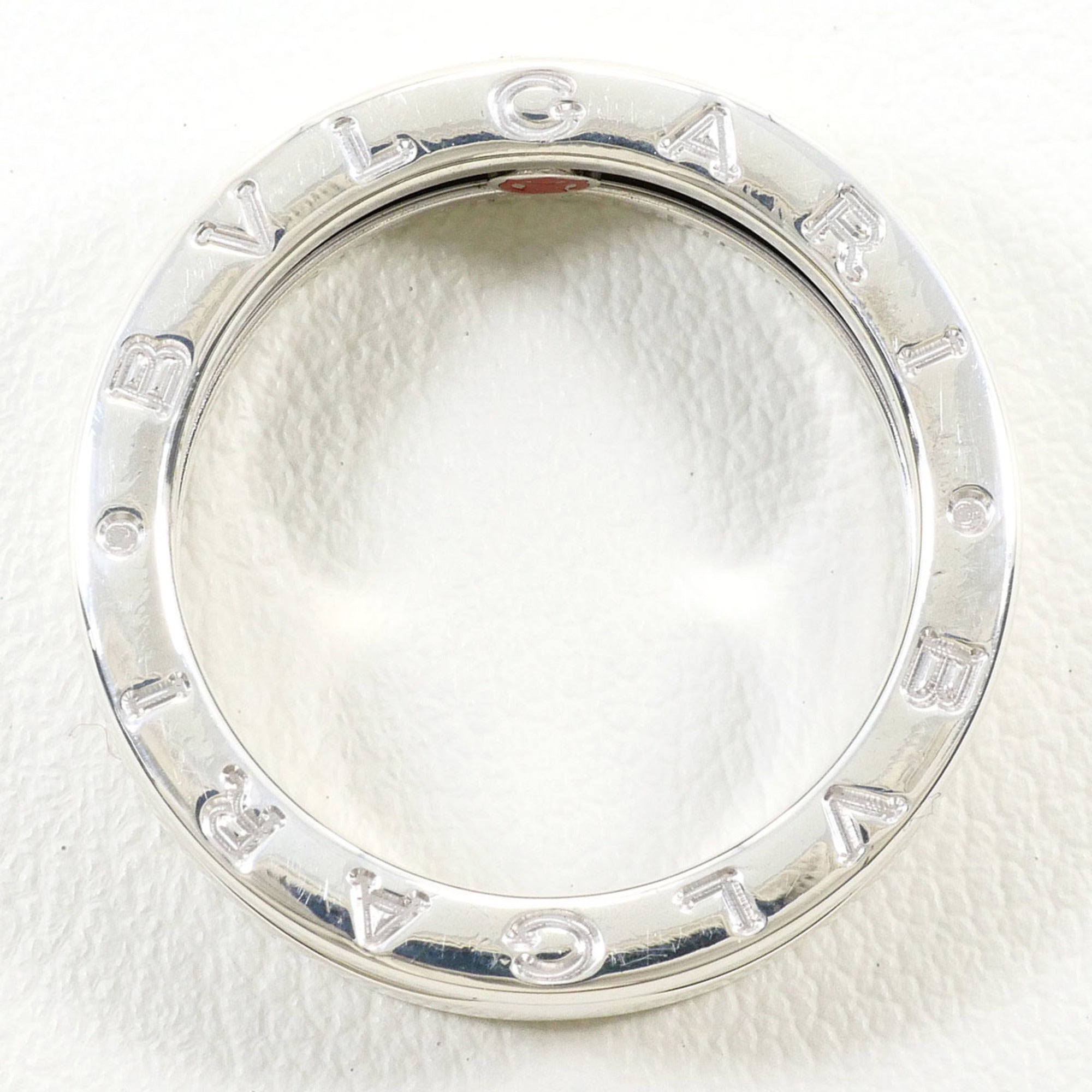 Bvlgari Silver Black Ceramic Silver 925 Band Ring (Pre-Owned)