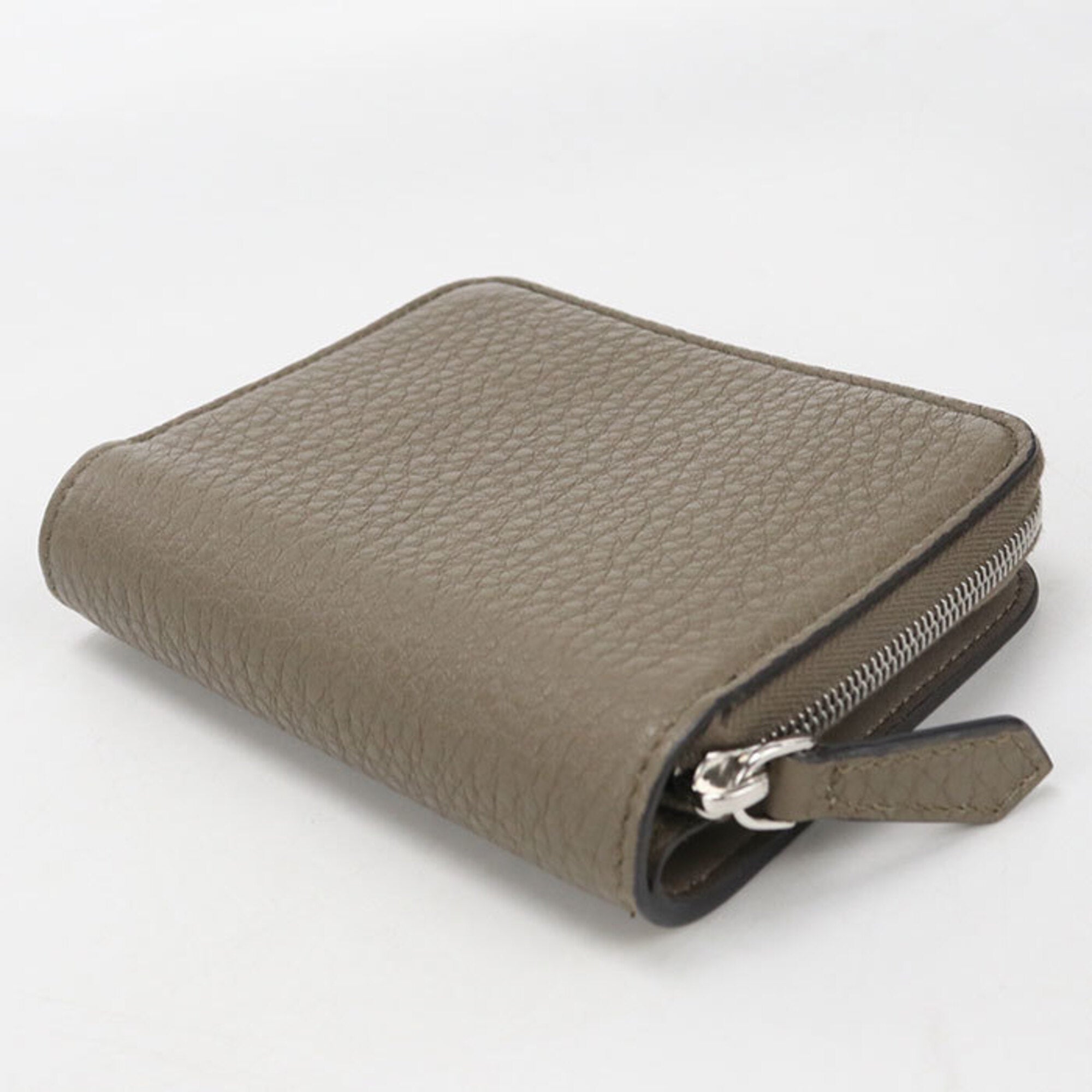 Fendi Gray Leather Wallet (Bi-Fold) (Pre-Owned)