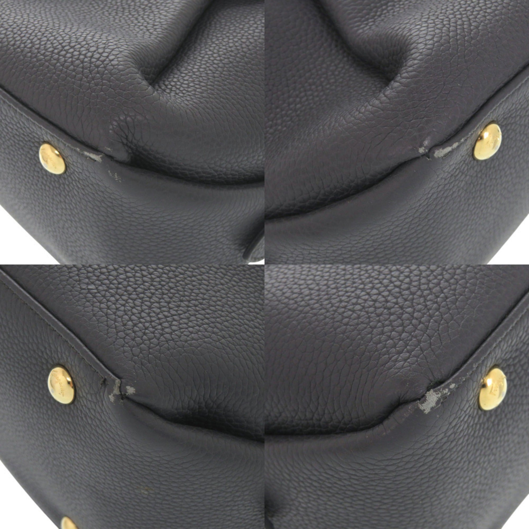 Salvatore Ferragamo Gray Leather Tote Bag (Pre-Owned)