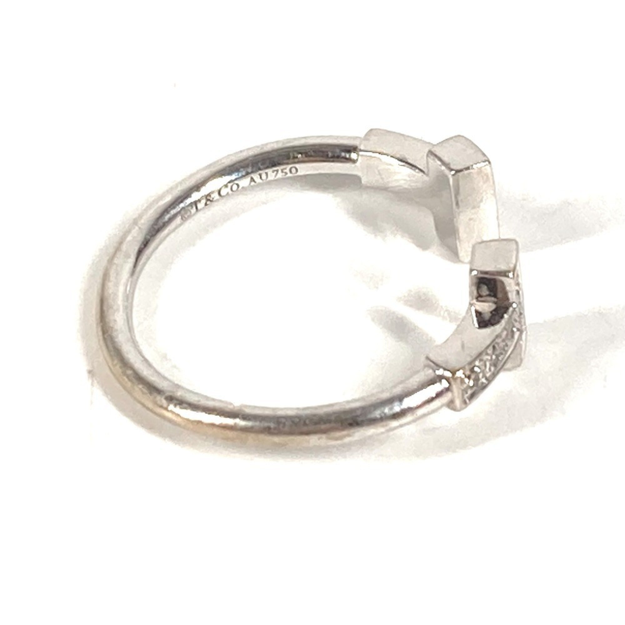 Tiffany Silver White Gold (18K) Band Ring (Pre-Owned)