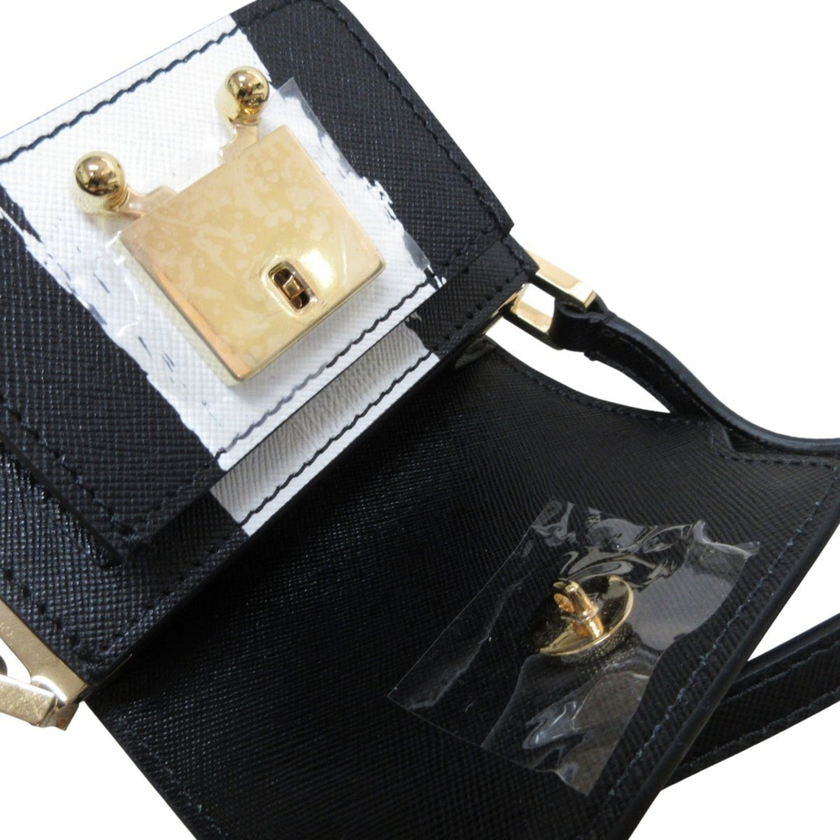 Marni Black White Leather Pochette Shoulder Bag (Pre-Owned)