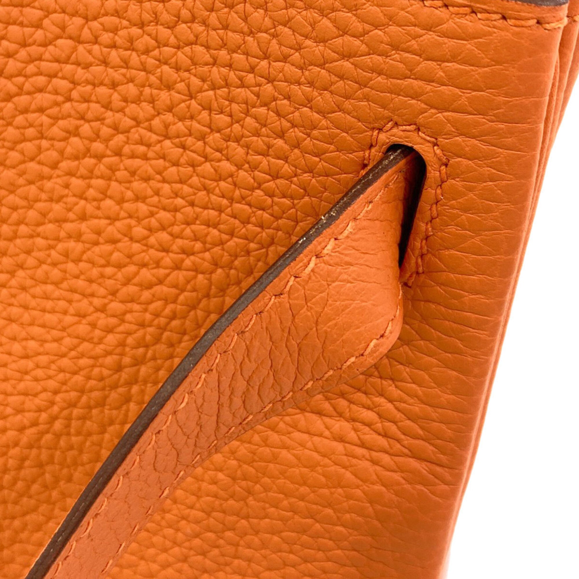 Hermes Kelly Orange Togo Leather Handbag (Pre-Owned)