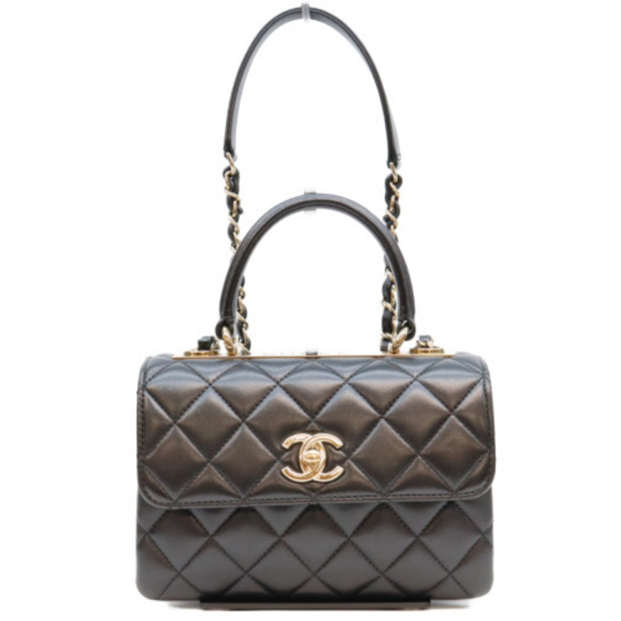 Chanel Black Leather Shoulder Bag (Pre-Owned)