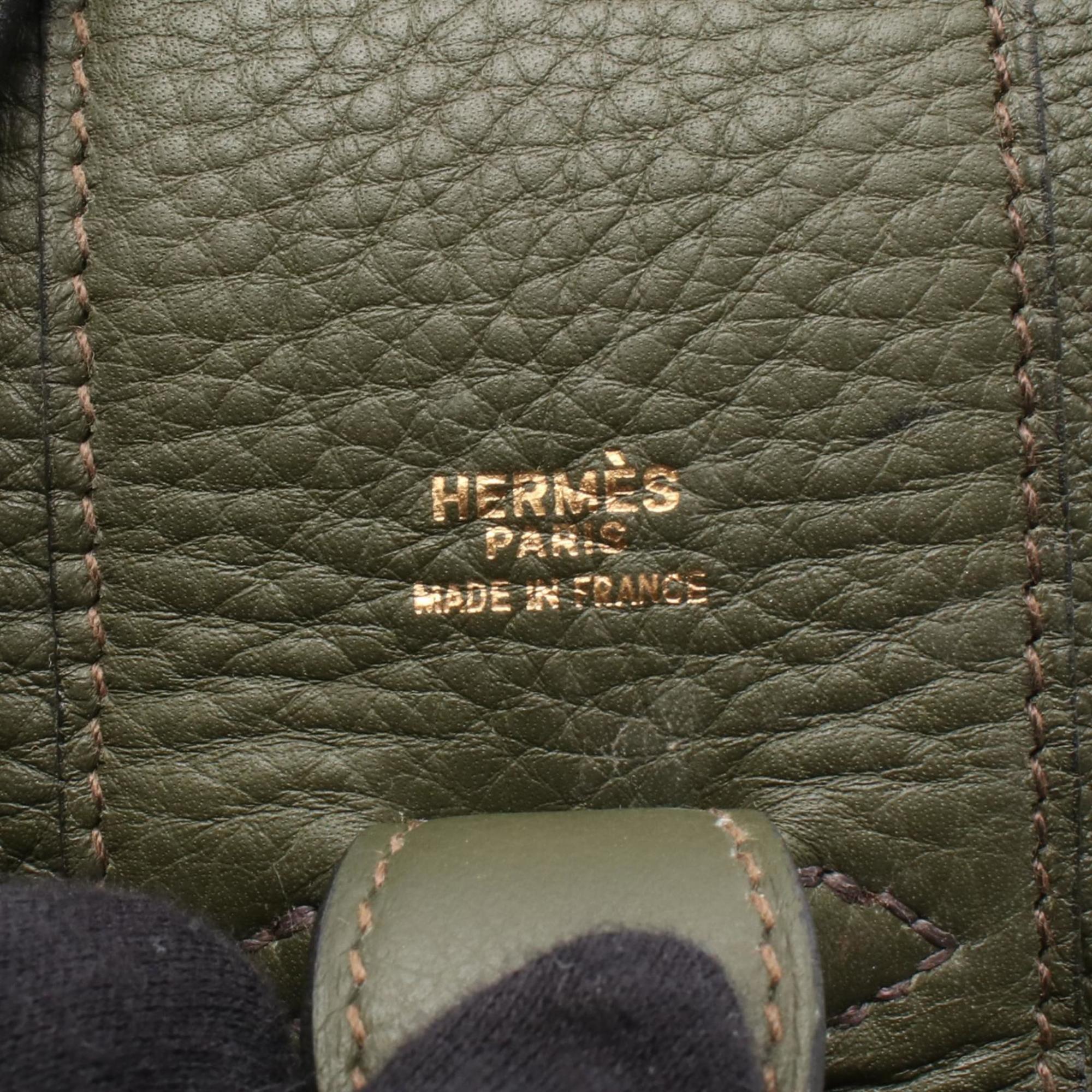 Hermes Intercity Khaki Taurillon Clemence Leather Handbag (Pre-Owned)