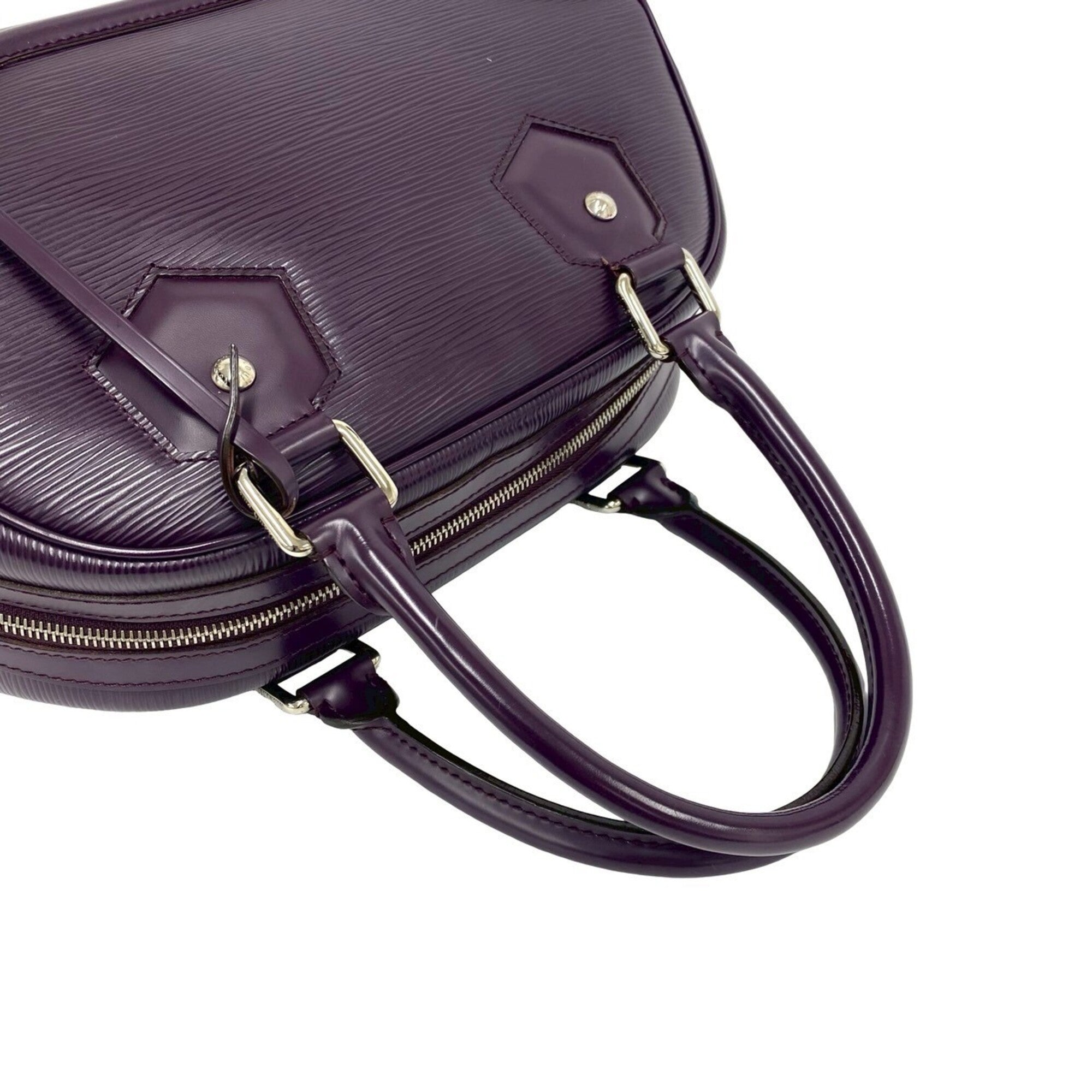 Louis Vuitton Purple Leather Handbag (Pre-Owned)