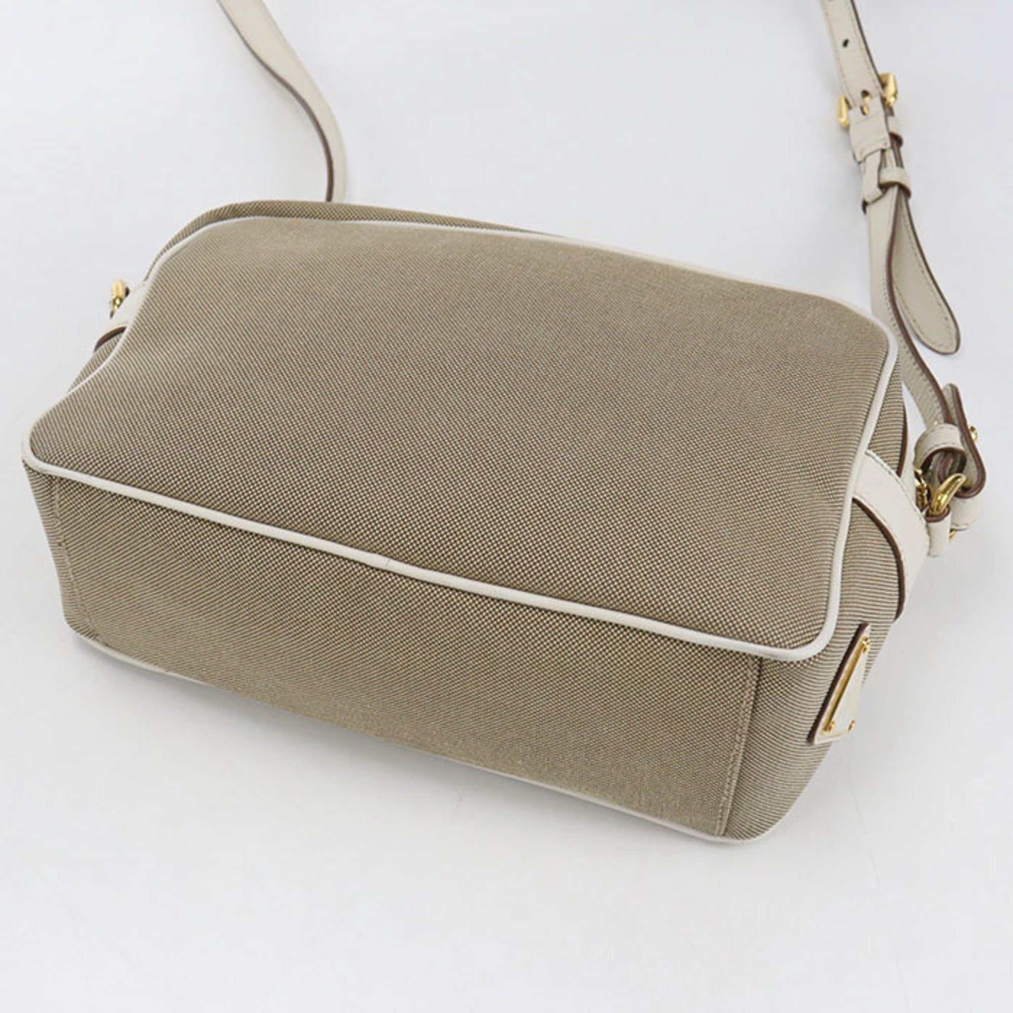 Prada Beige Jacquard Shoulder Bag (Pre-Owned)