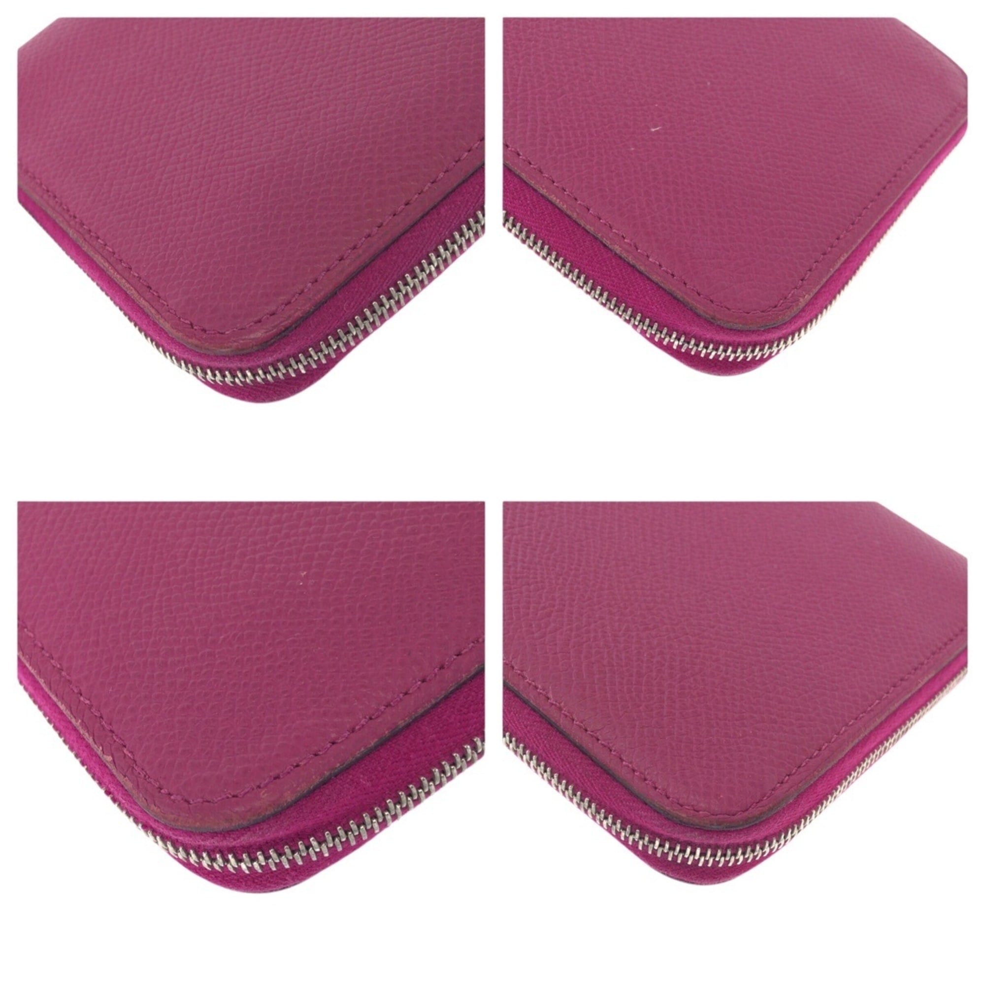 Hermes Silk'in Pink Rose Tyrien Epsom Leather Long Wallet (Bi-Fold) (Pre-Owned)