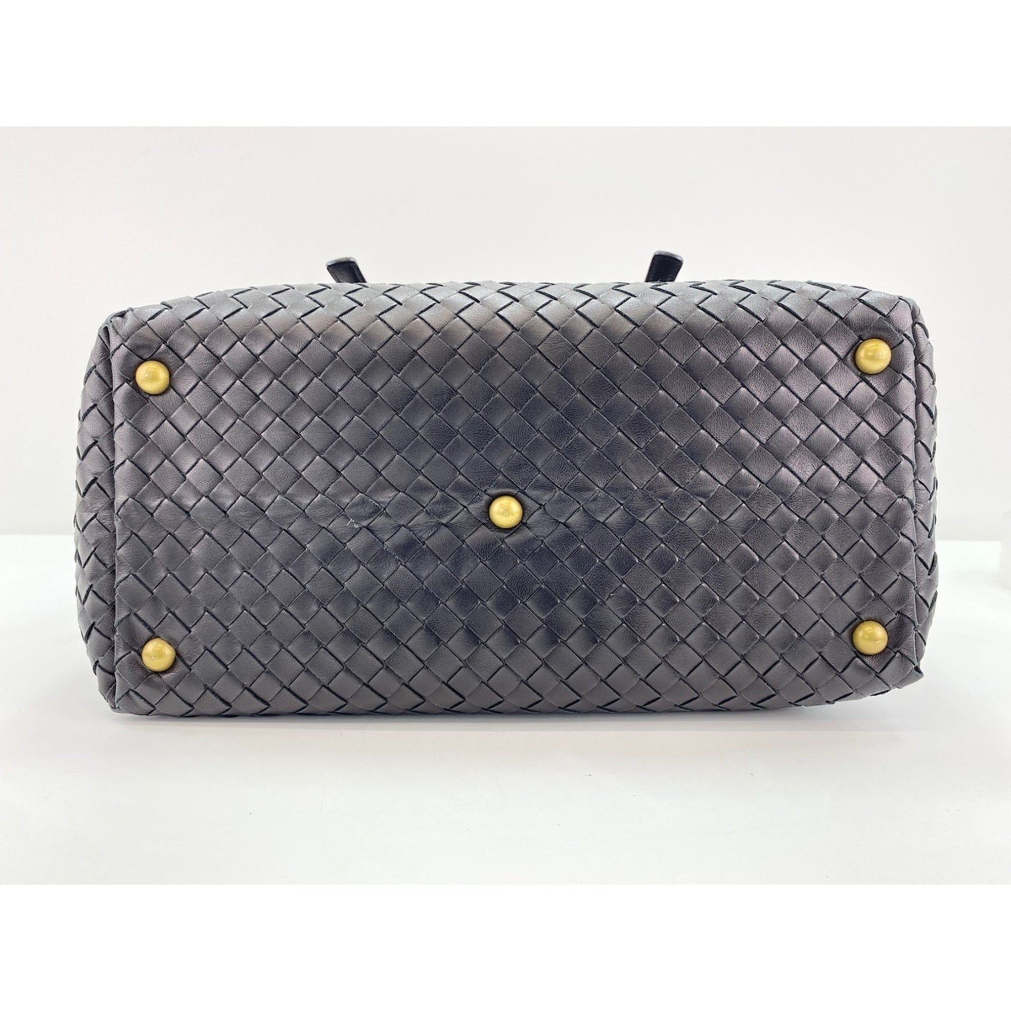 Bottega Veneta Black Boston Bag Handbag (Pre-Owned)