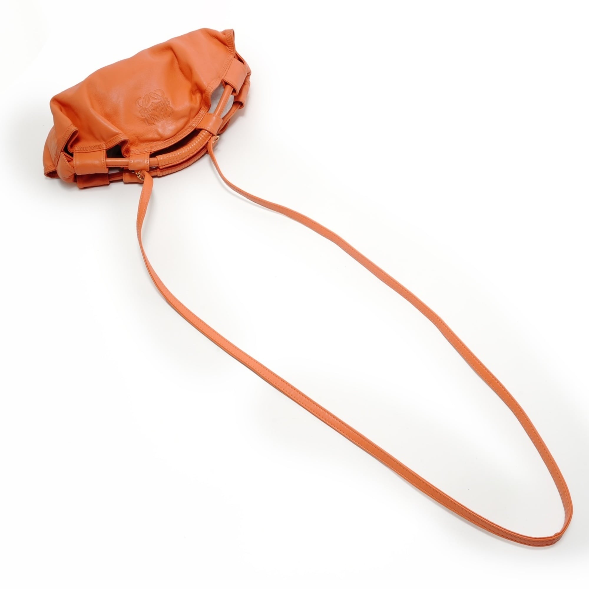 Loewe Orange Leather Shoulder Bag (Pre-Owned)