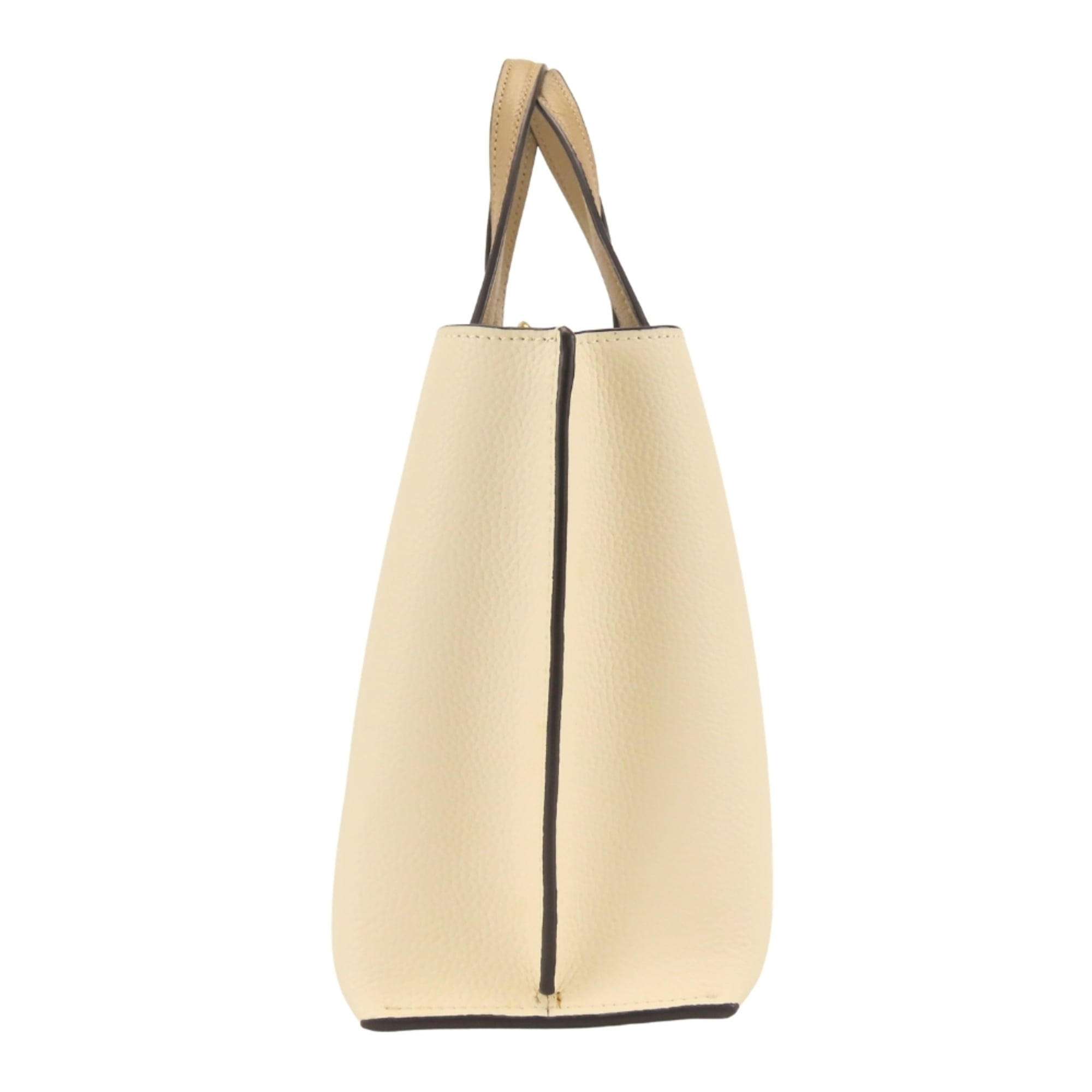 Coach Beige Brown Ivory Handbag (Pre-Owned)
