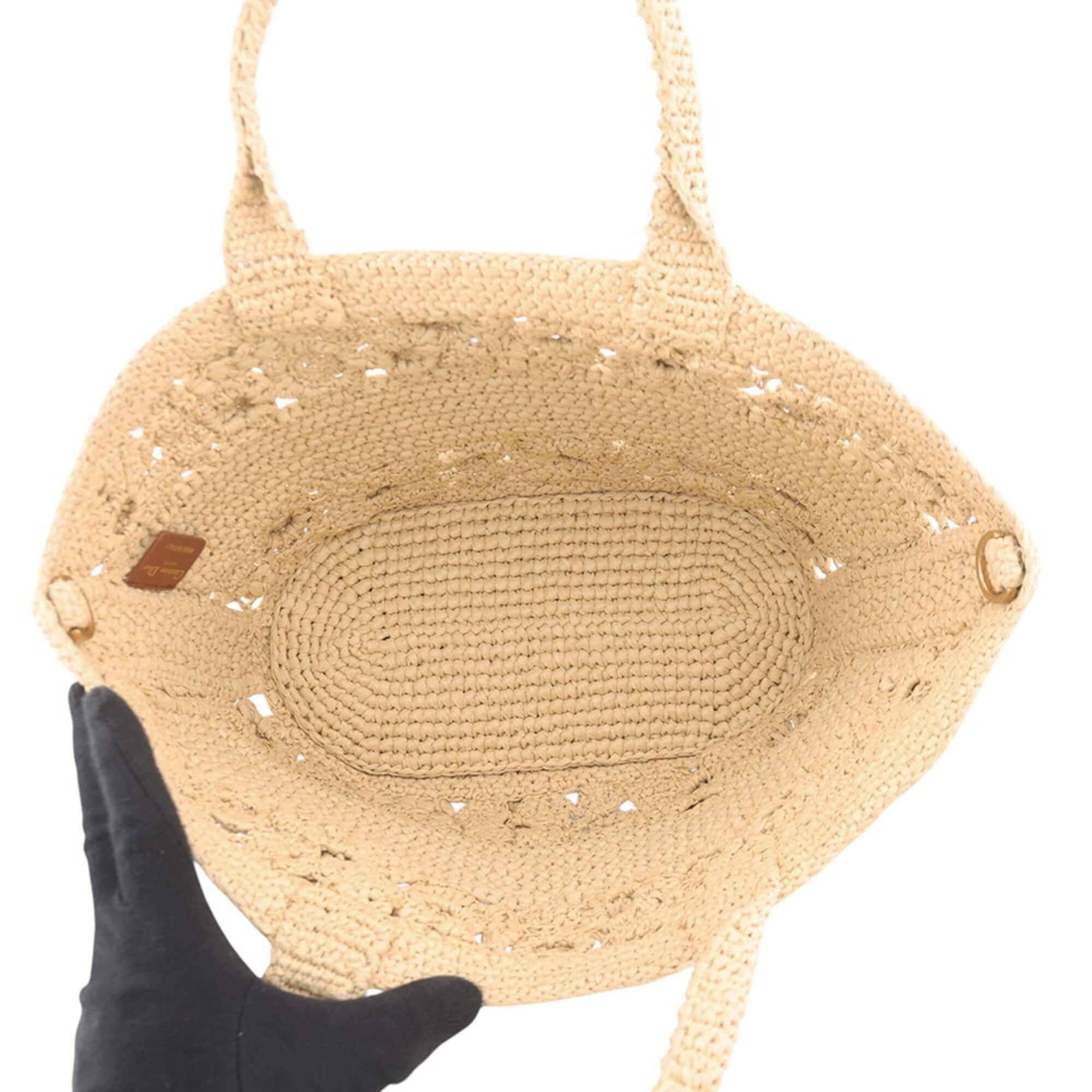 Christian Dior Brown Raffia Handbag (Pre-Owned)
