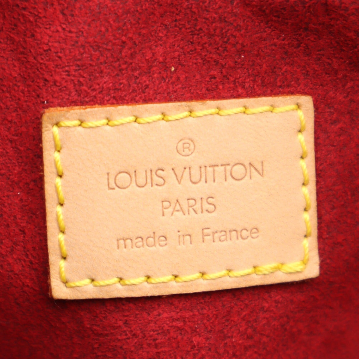 Louis Vuitton Beige Brown Coated Canvas Leather Handbag (Pre-Owned)