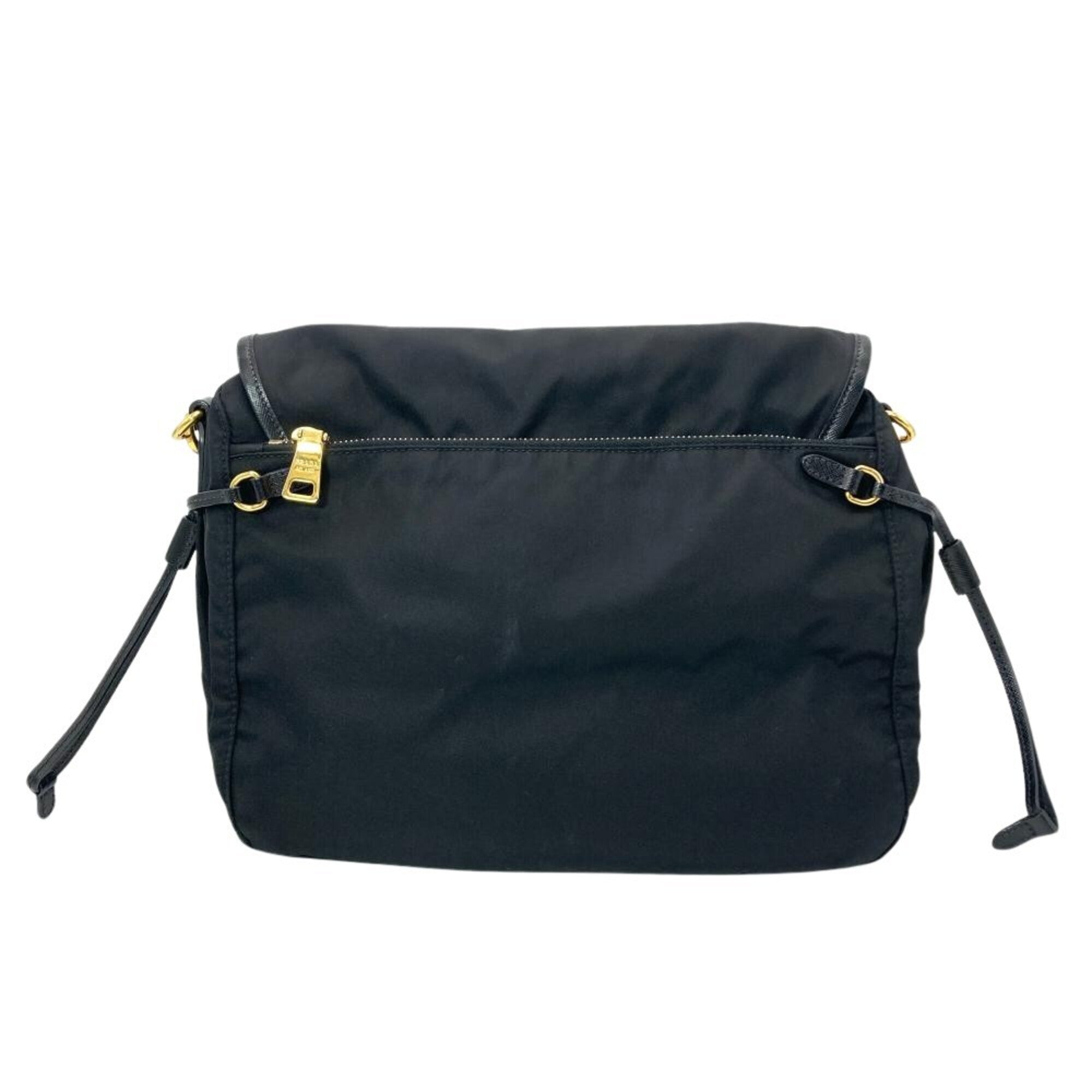 Prada Black Nylon Leather Shoulder Bag (Pre-Owned)