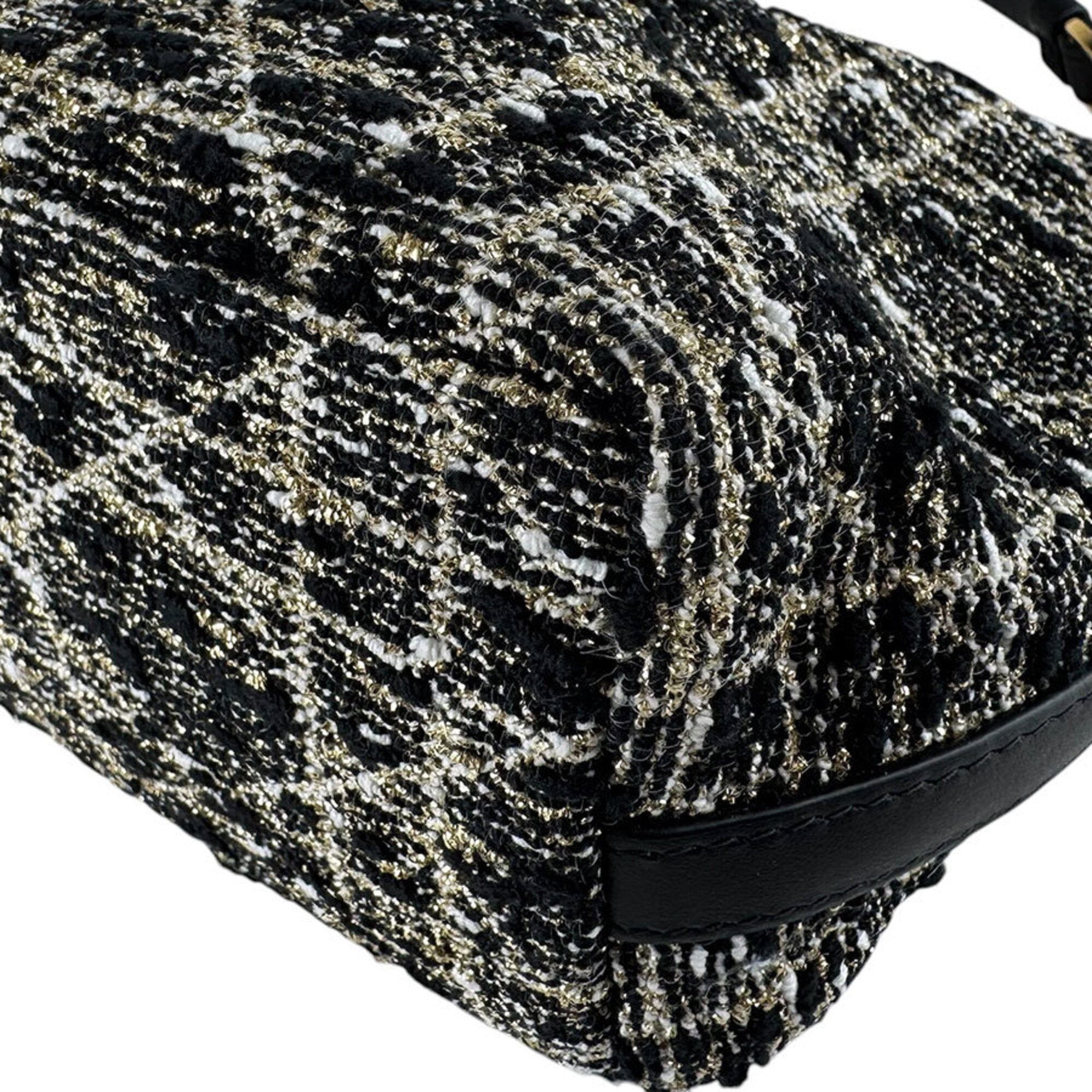 Christian Dior Black Tweed Shoulder Bag (Pre-Owned)