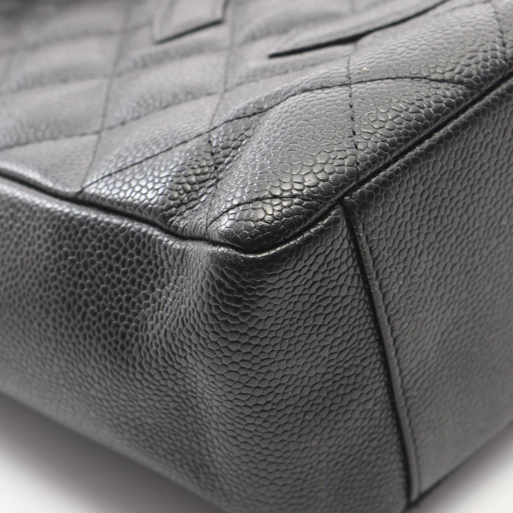 Chanel Black Grained Calfskin Handbag Tote Bag (Pre-Owned)