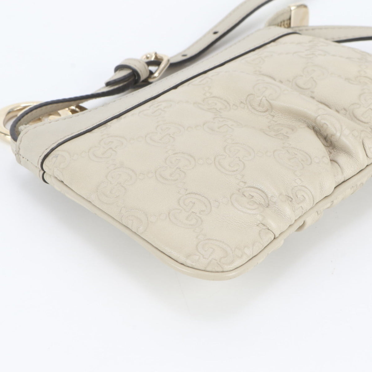 Gucci Ivory Leather Crossbody Bag Shoulder Bag (Pre-Owned)