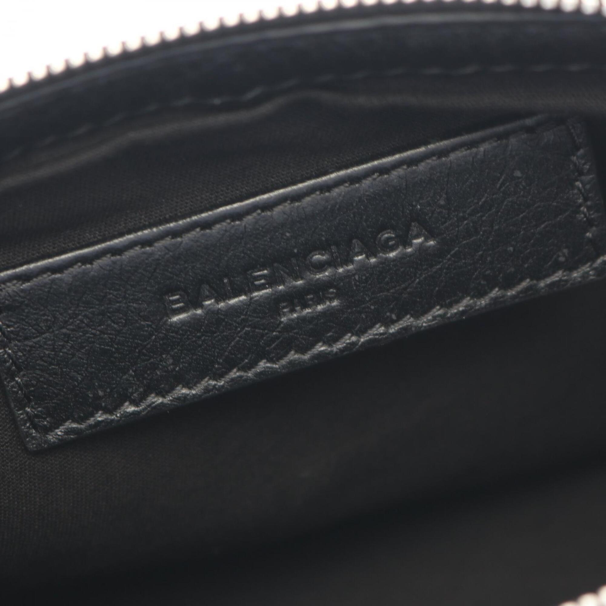 Balenciaga Black Leather Clutch Bag (Pre-Owned)