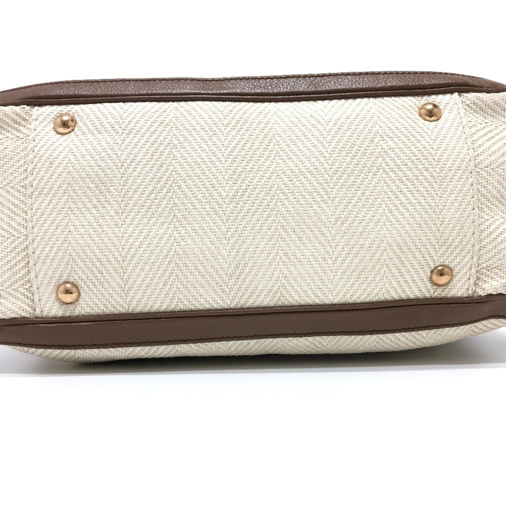 Salvatore Ferragamo Beige Canvas Tote Bag (Pre-Owned)