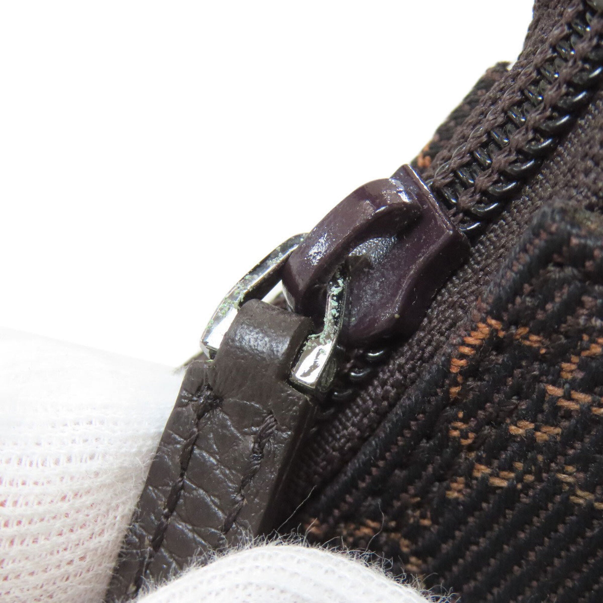 Gucci Dark Brown Canvas Shoulder Bag (Pre-Owned)