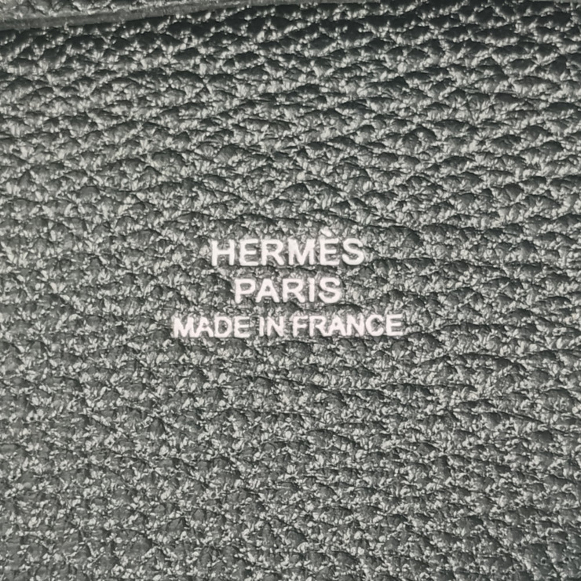 Hermes Black Chevre Leather Coin Purse/Coin Case (Pre-Owned)