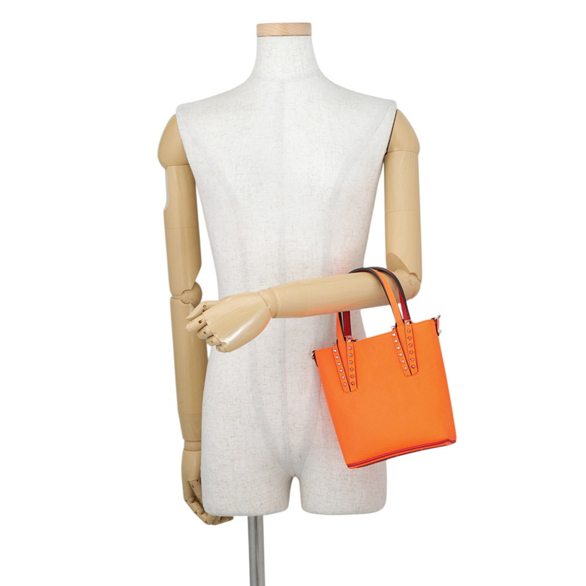 Christian Louboutin Neon Orange Leather Handbag (Pre-Owned)